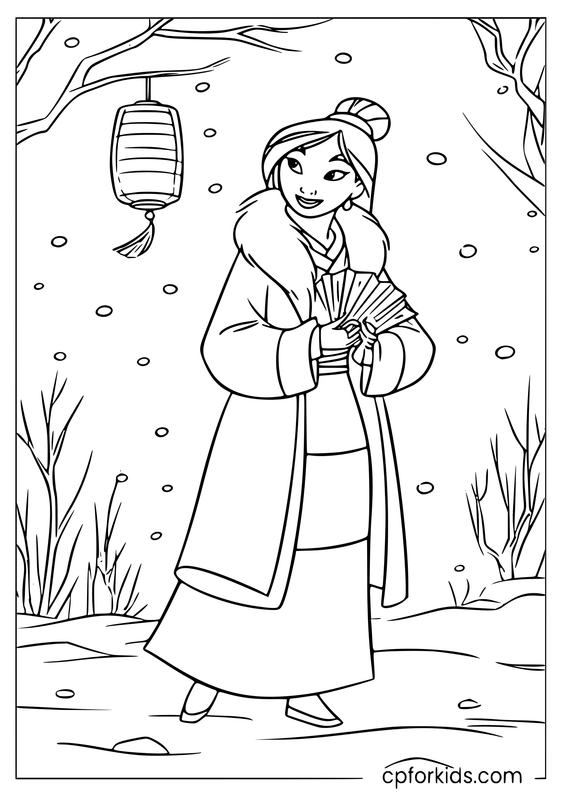 Mulan's Winter Scene
