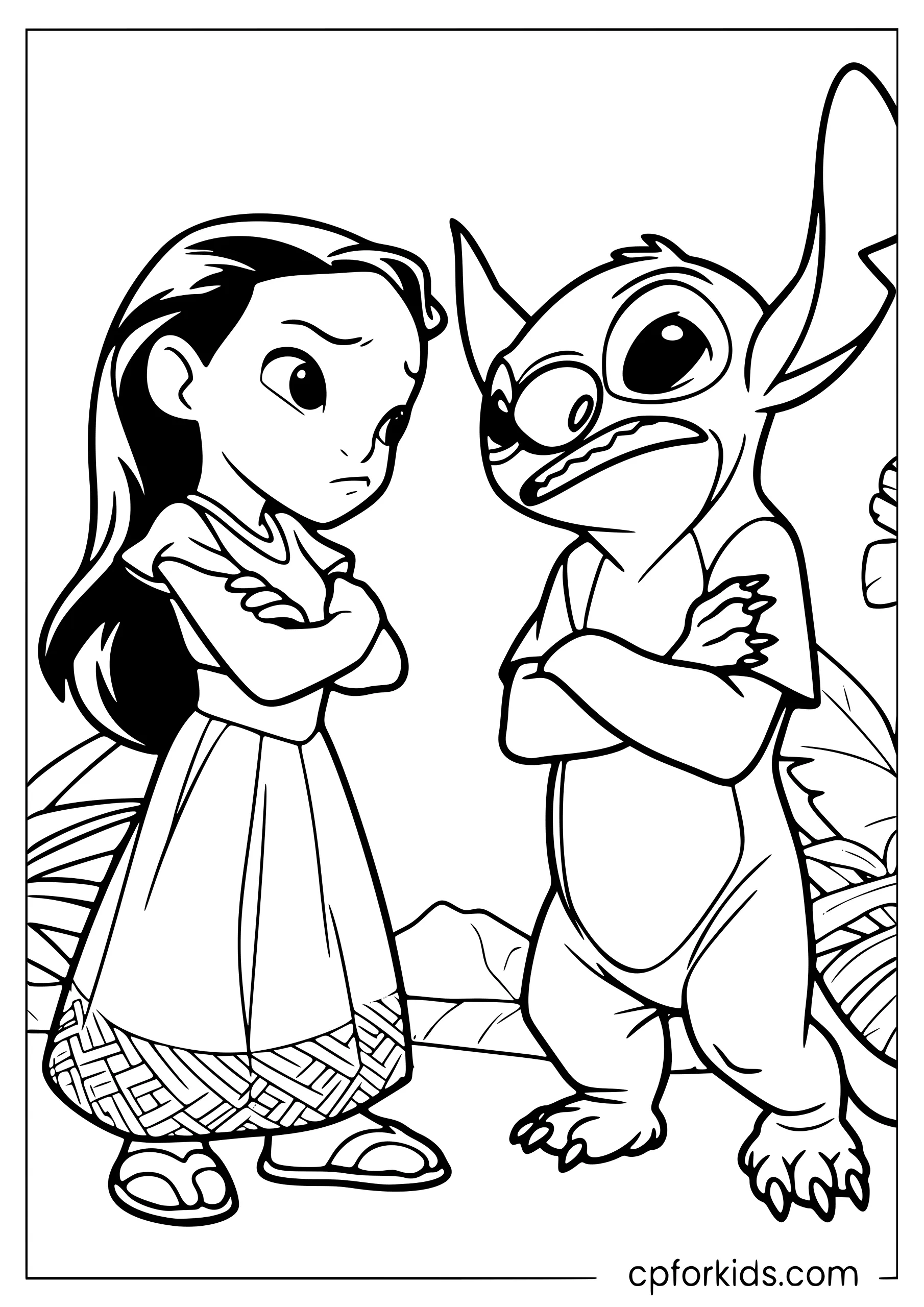 Nani and Stitch Staring Contest