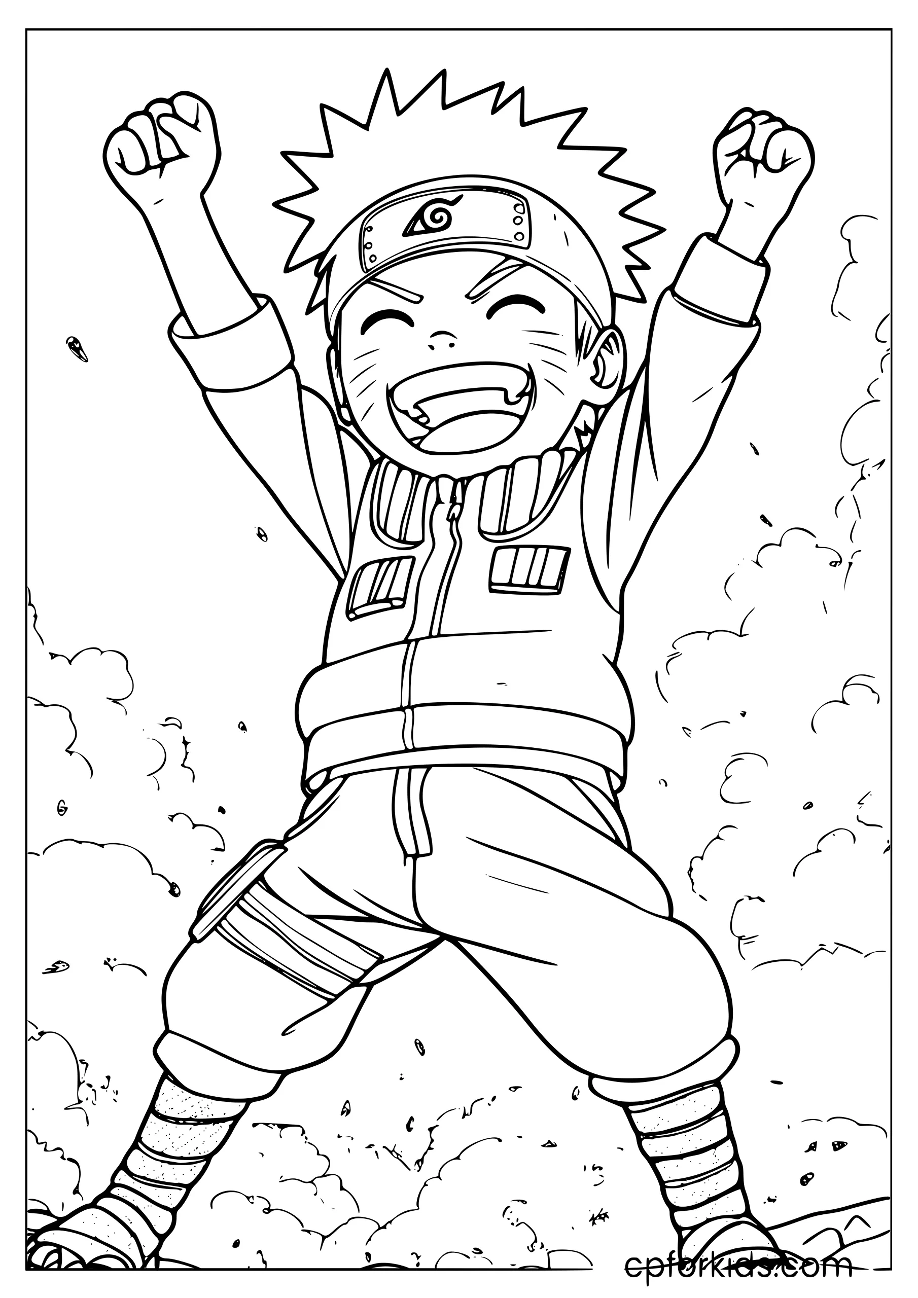 Naruto Celebrating with a Fist Pump