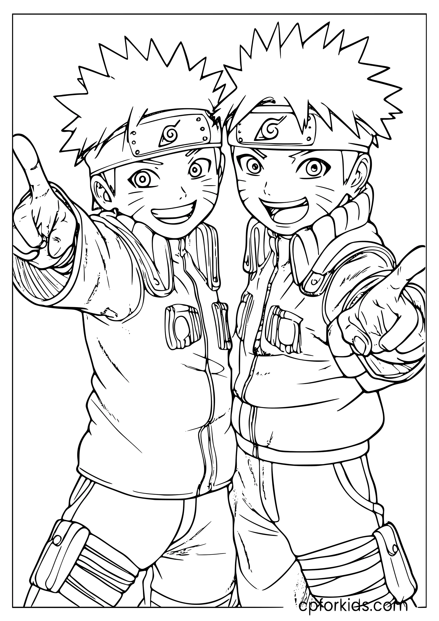 Naruto and Shadow Clone High-Five