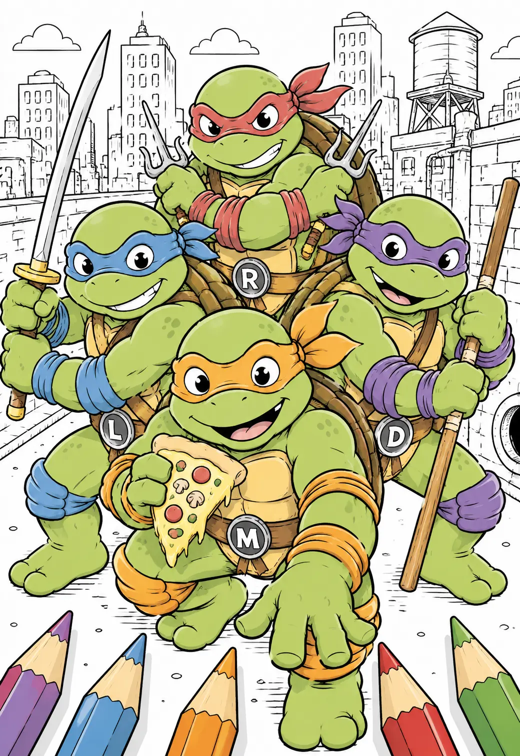 Ninja Turtles Coloring Pages