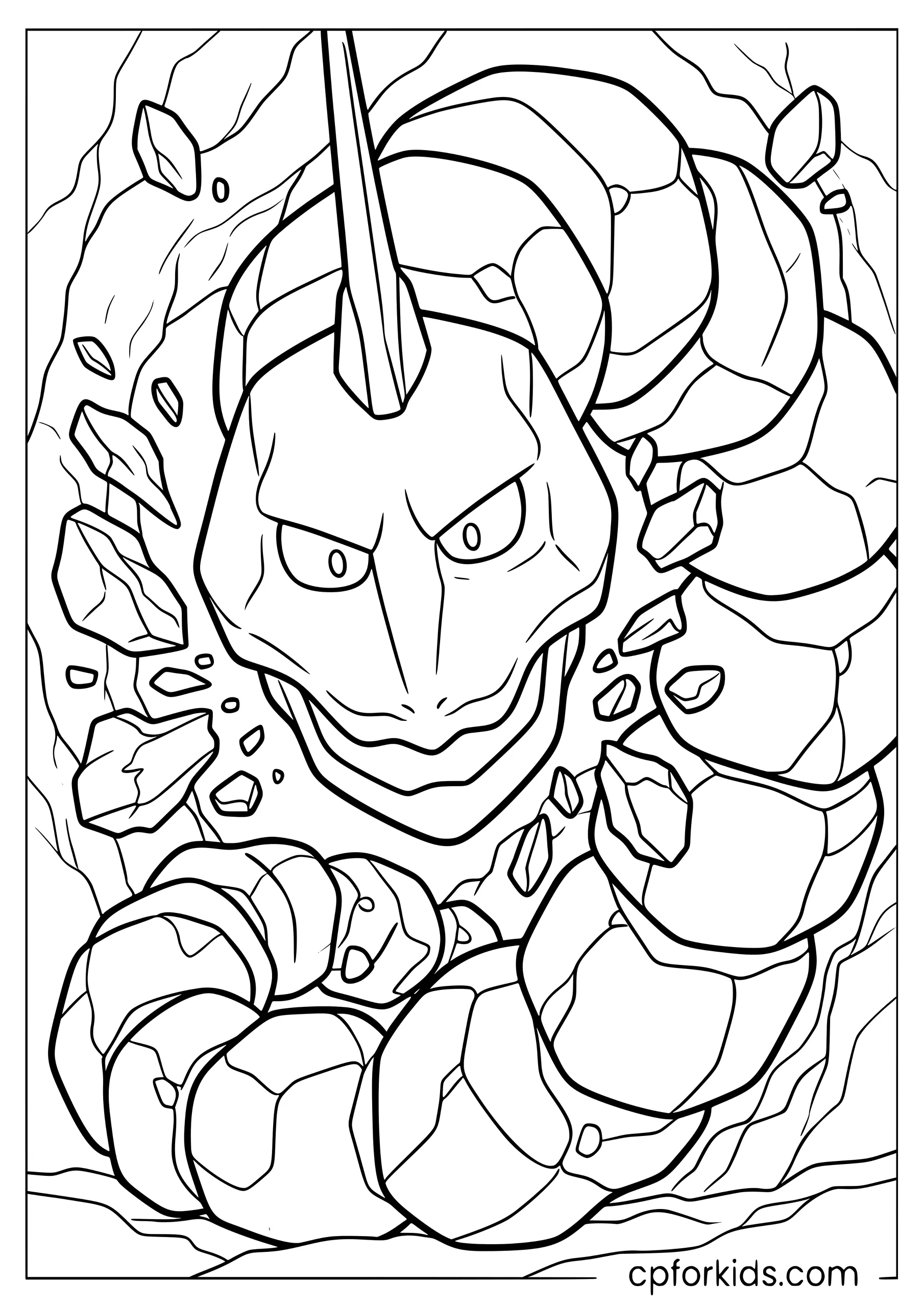 Onix Bursting Through the Cave Wall
