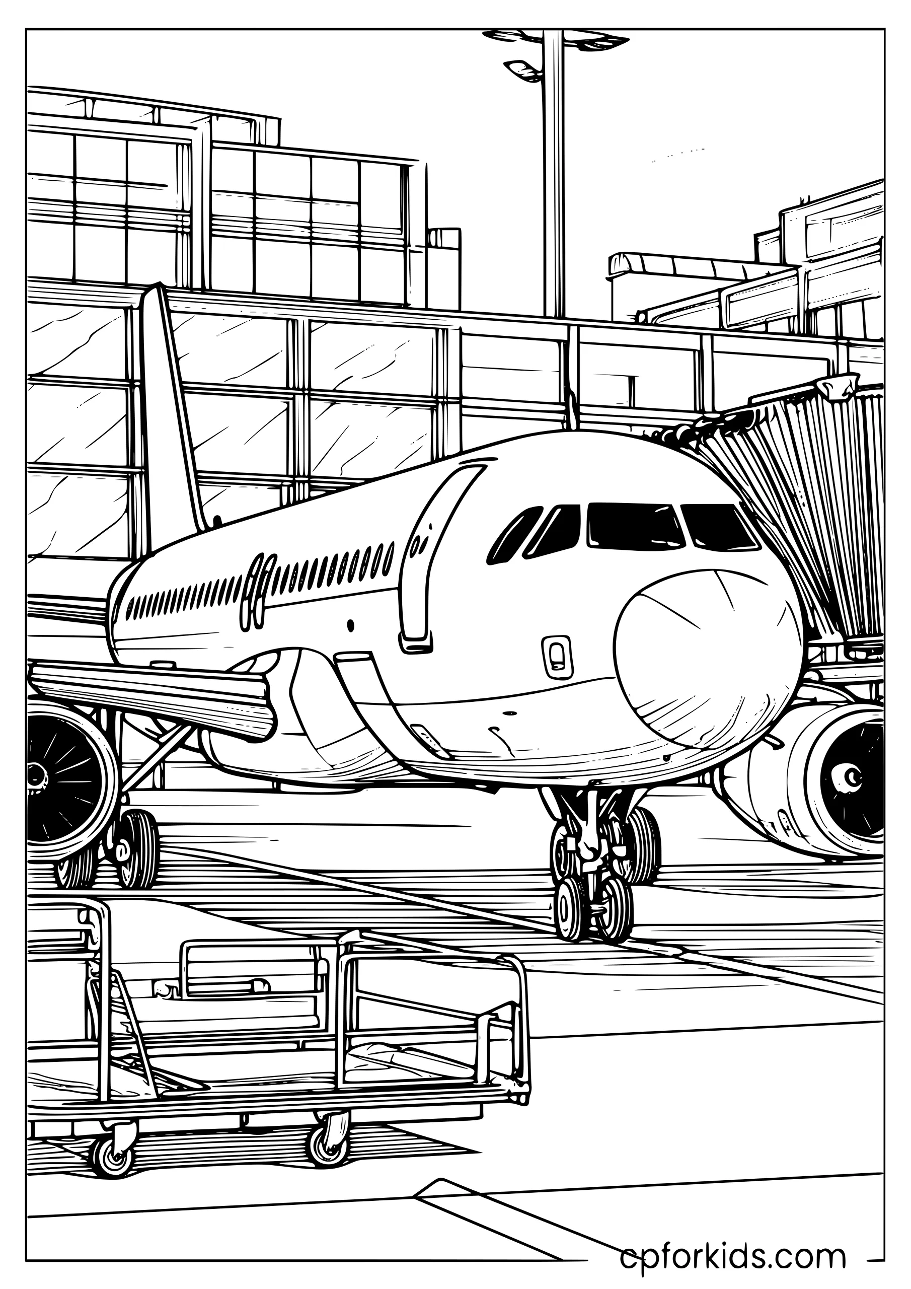 Airplane at the Gate Ready to Board