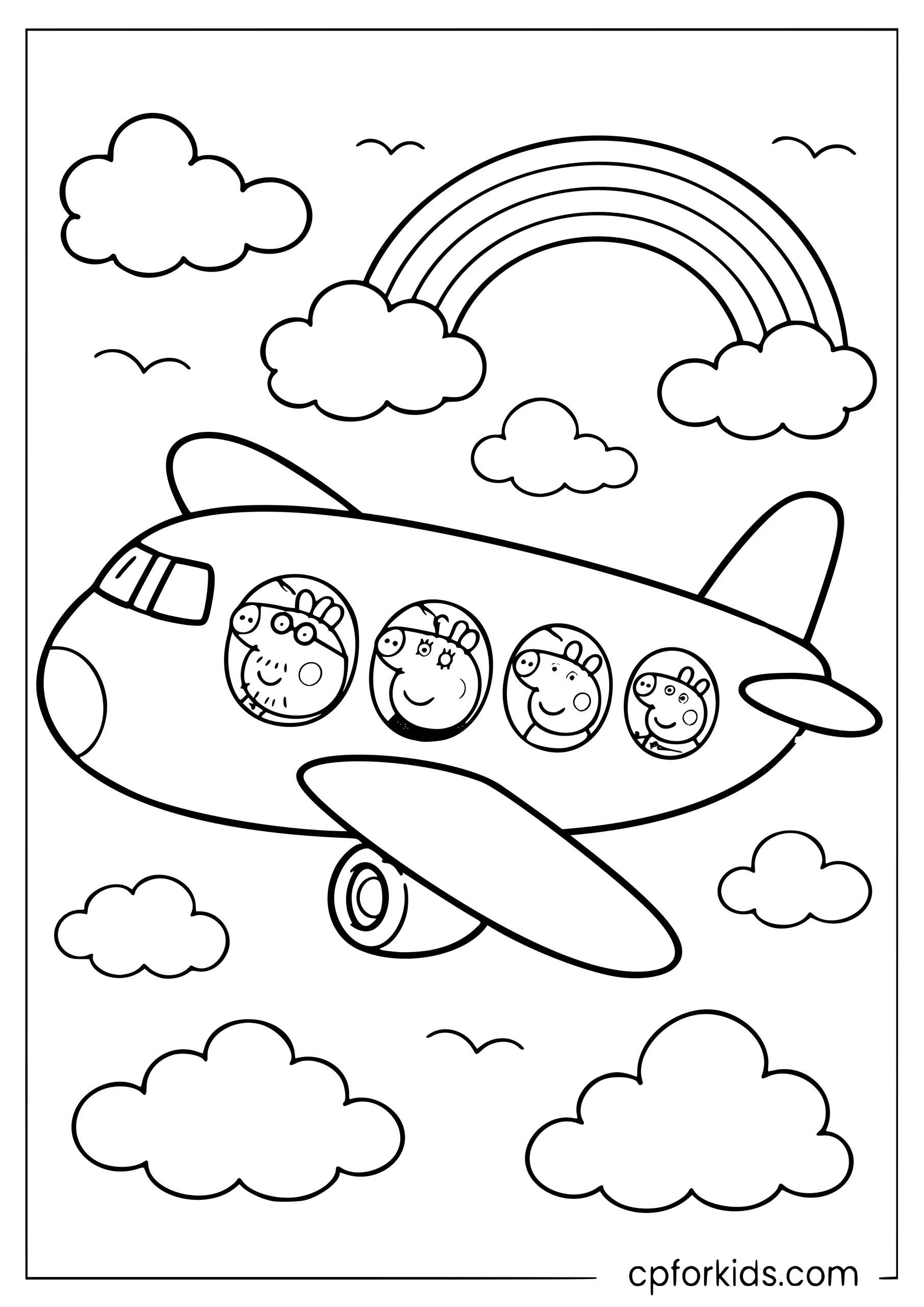 Peppa Pig Airplane Family Vacation