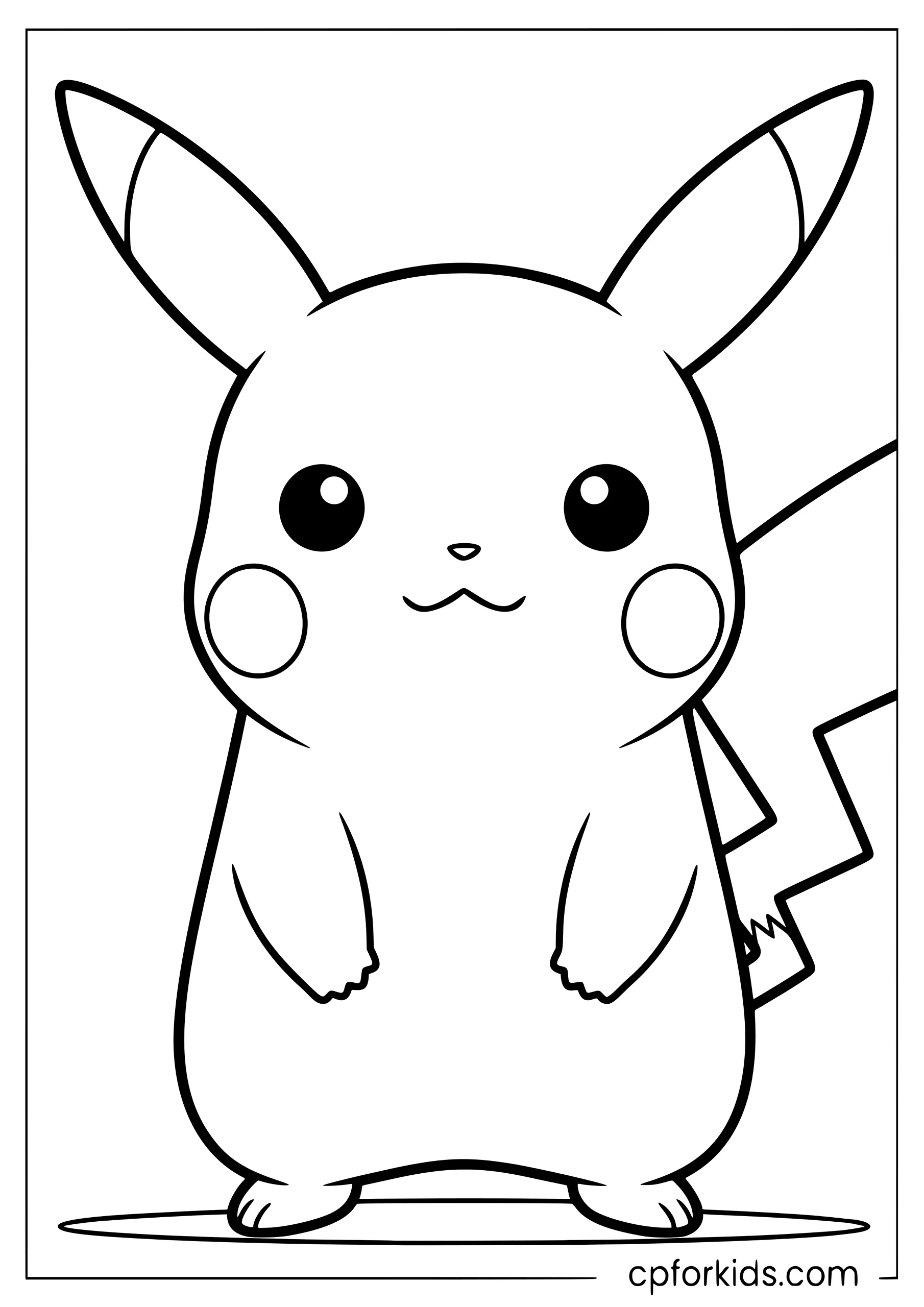 Simple Pikachu for Little Colorists