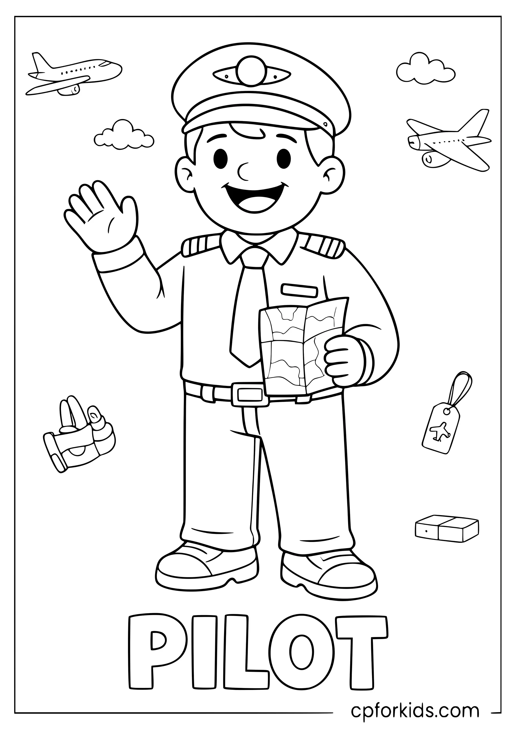Pilot in Full Uniform