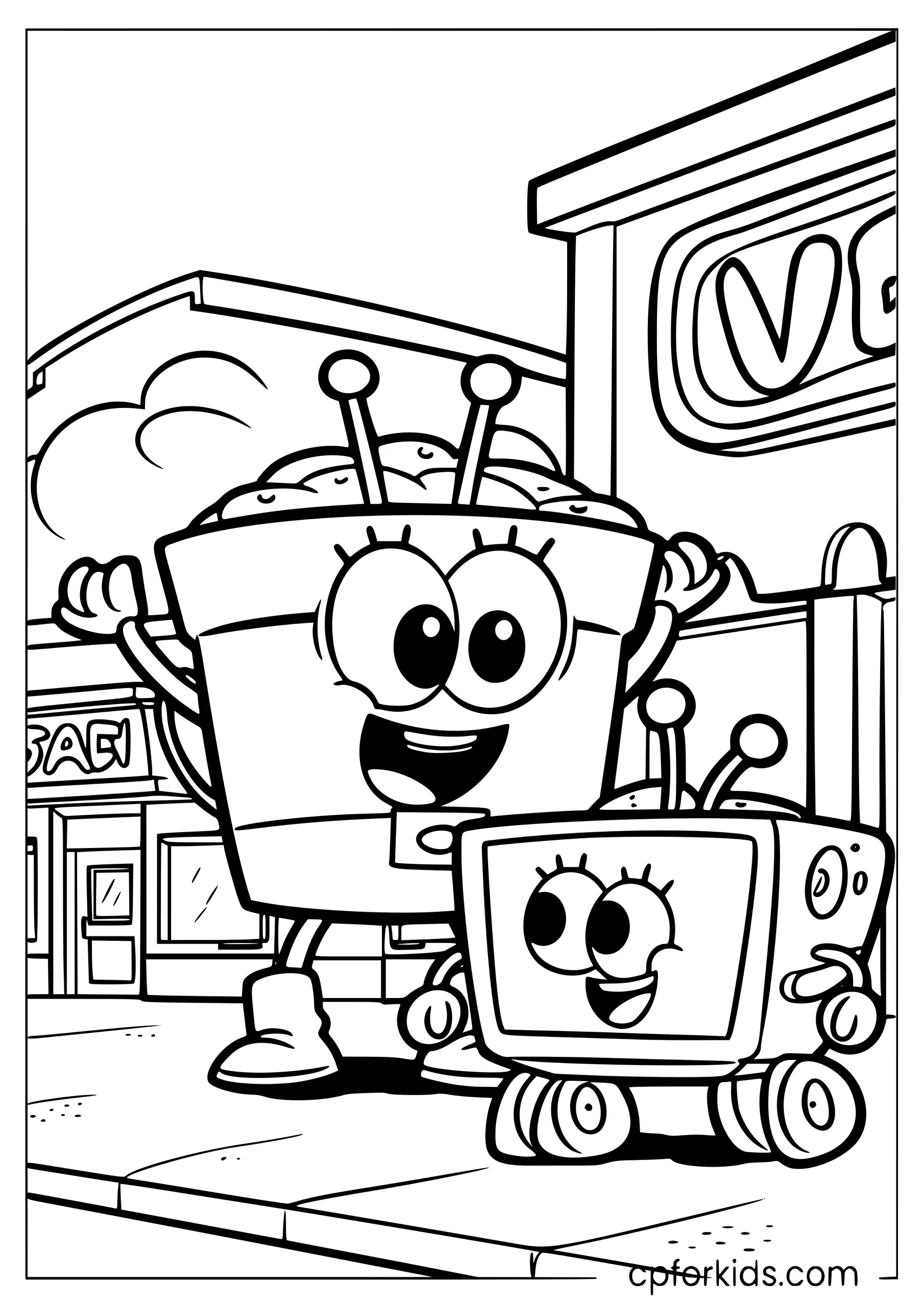 Plankton and Karen Celebrating