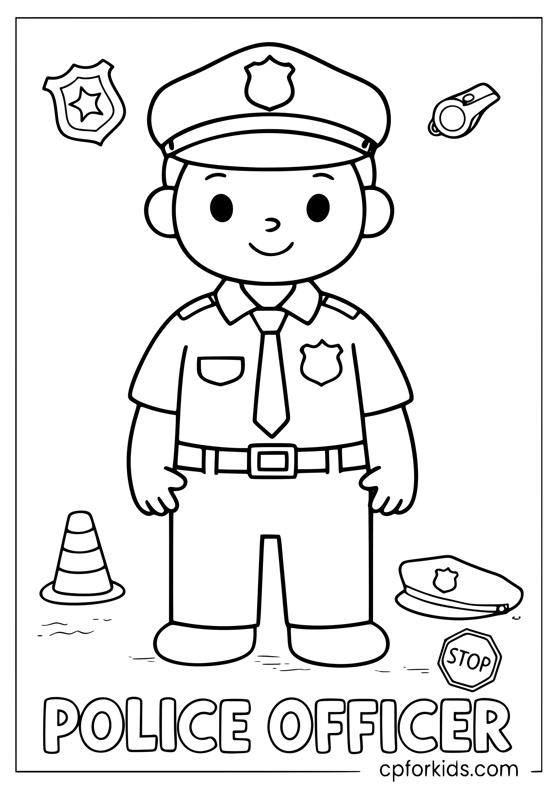Police Officer With Badge