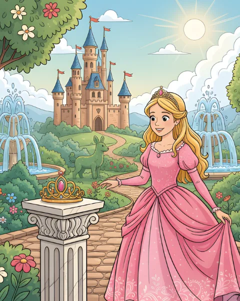 Princess Coloring Pages for Girls Princess coloring pages with elegant characters, crowns, and fairy tale details designed for girls who love magical stories.