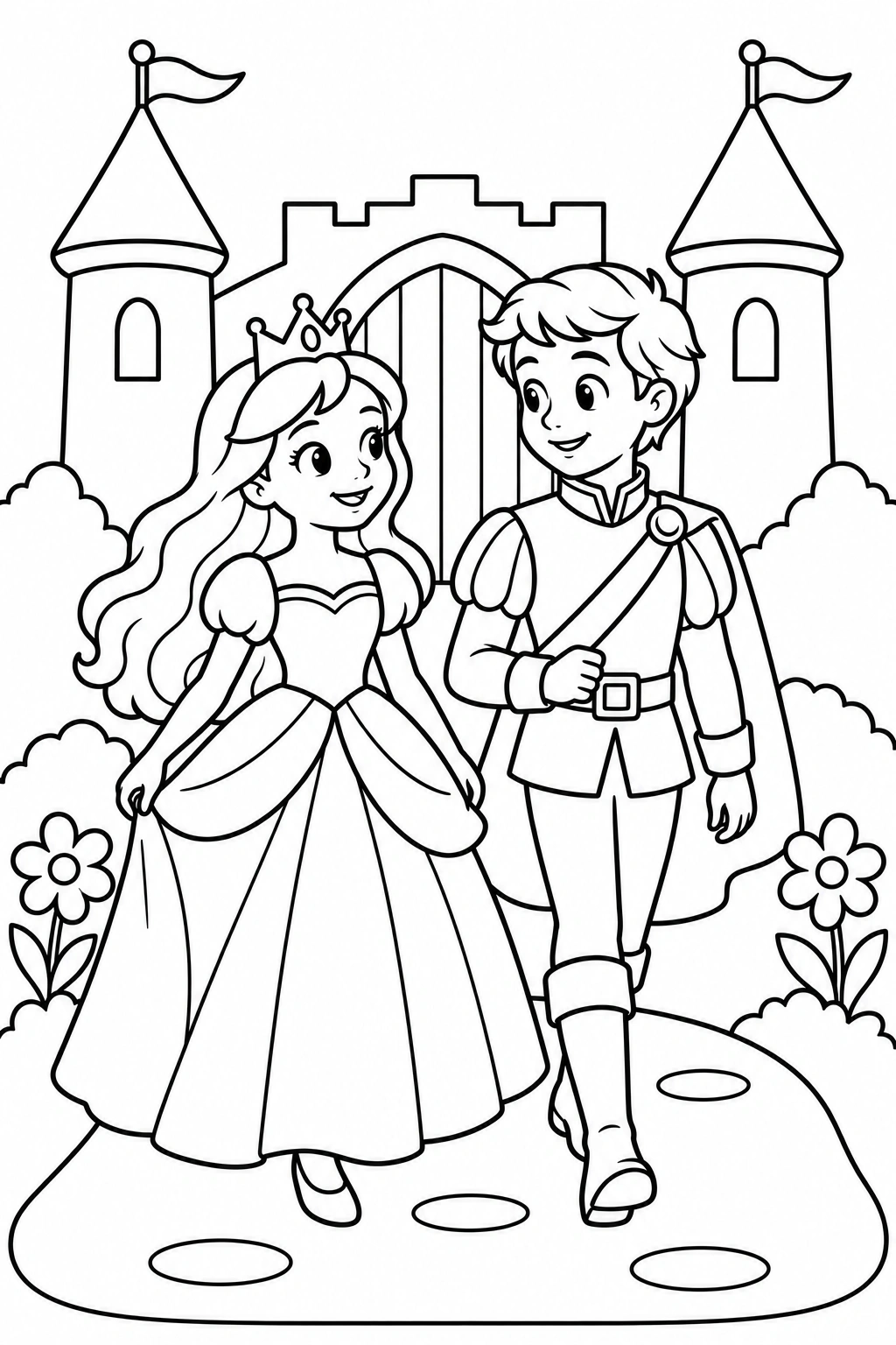 Princess and Prince at Castle