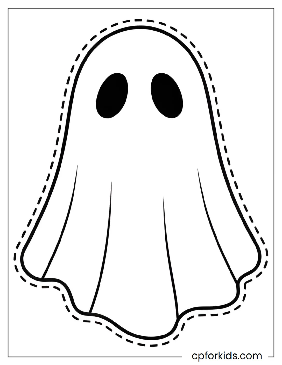 Floating ghost face mask template