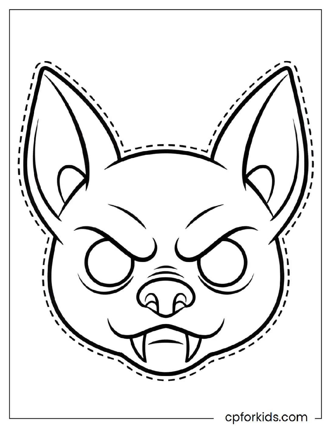 Bat face mask with wings