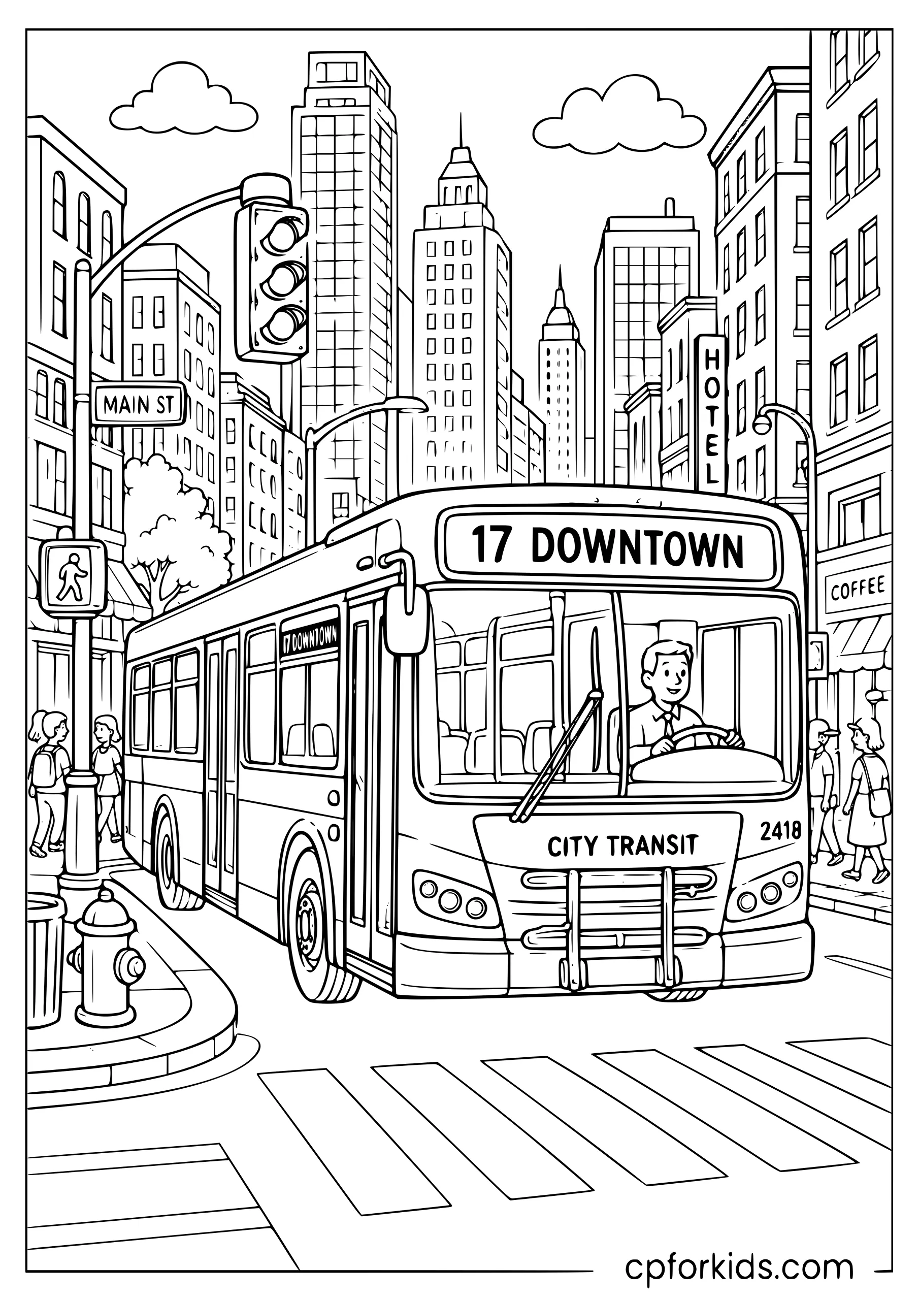 Bus Through Downtown