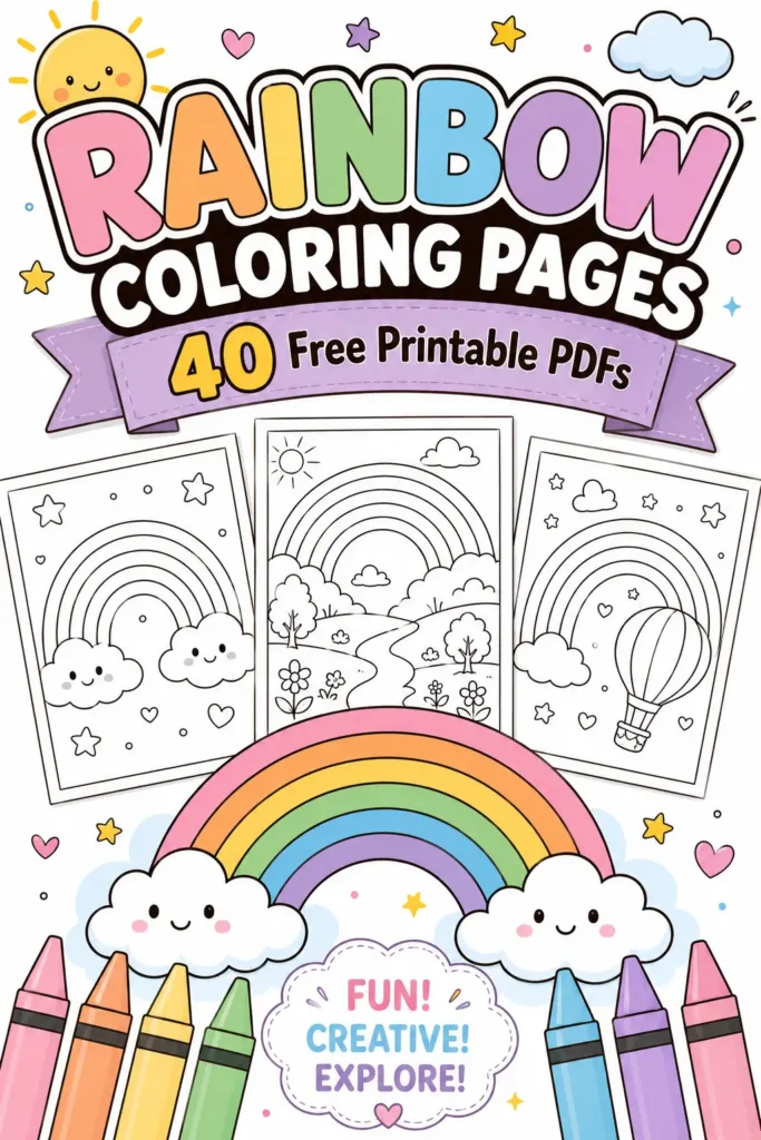 Rainbow Coloring Pages