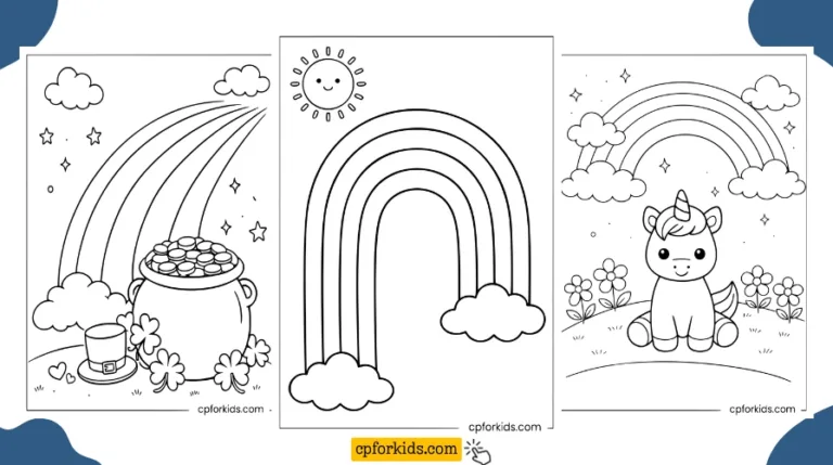 Printable Coloring pages for Rainbow