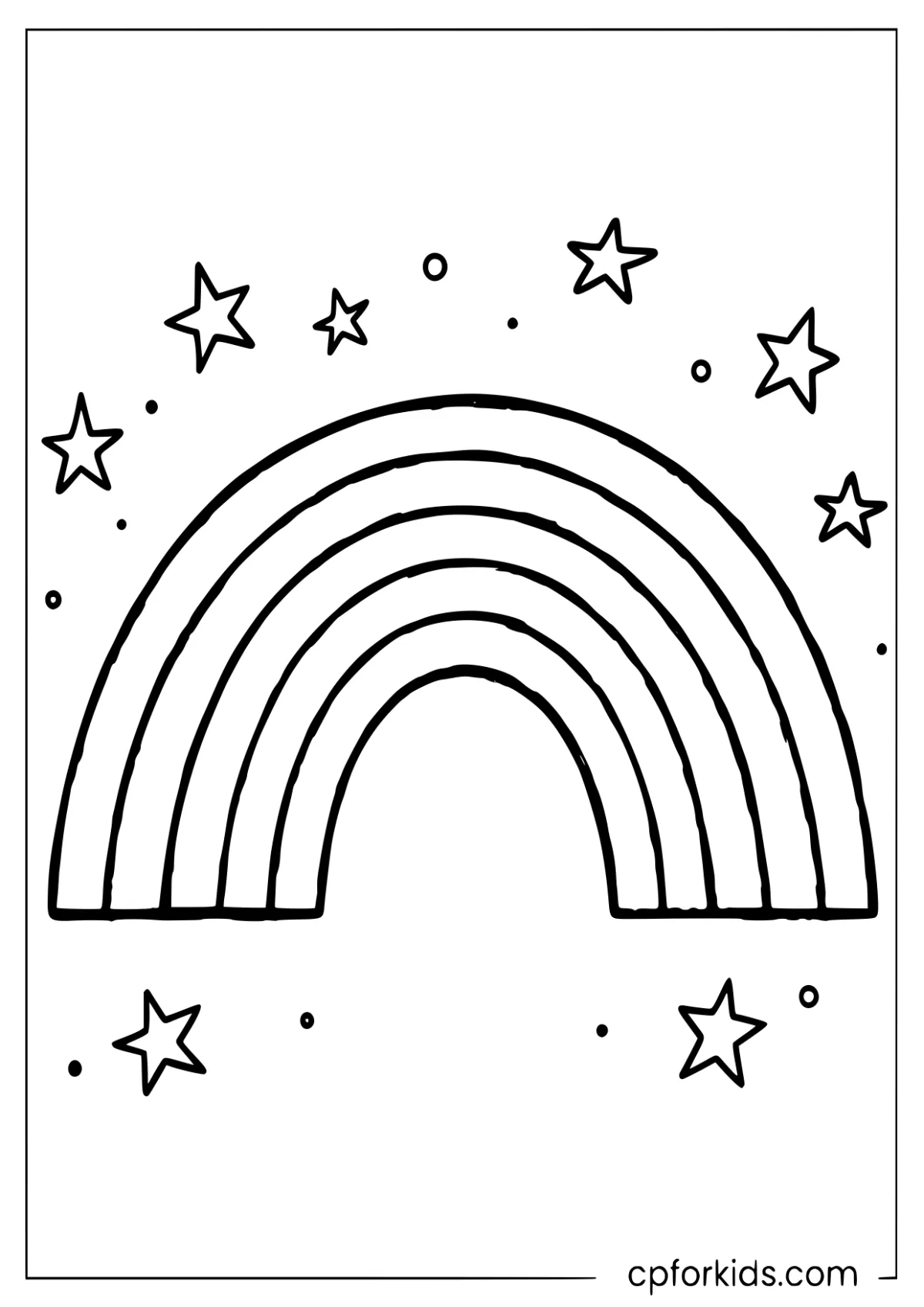 Sketch-style rainbow drawing