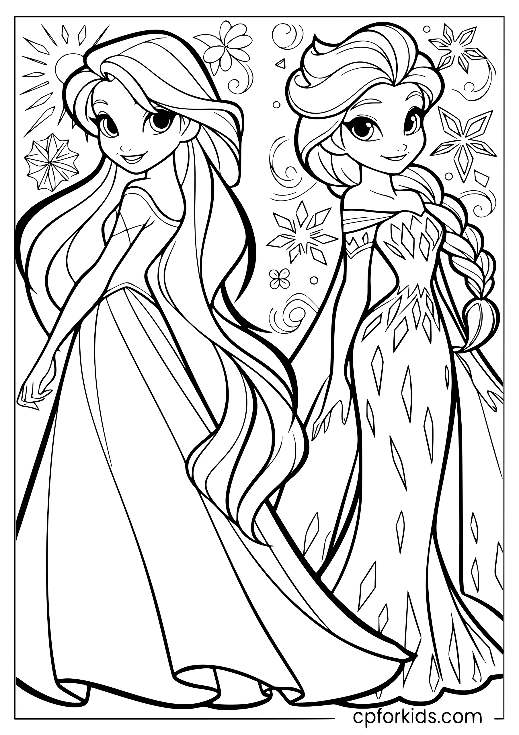 Rapunzel and Elsa Together