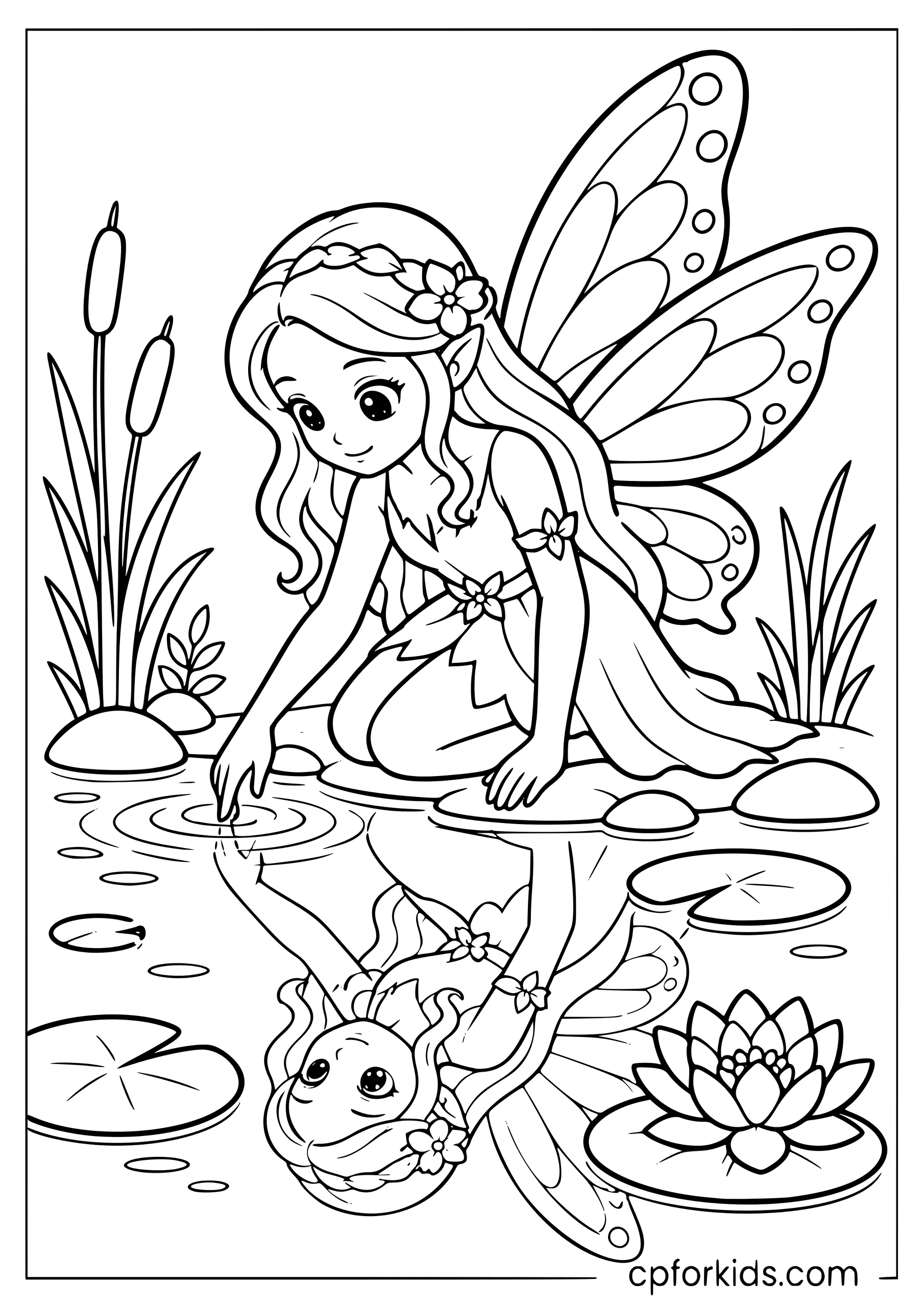 Realistic Fairy by the Water