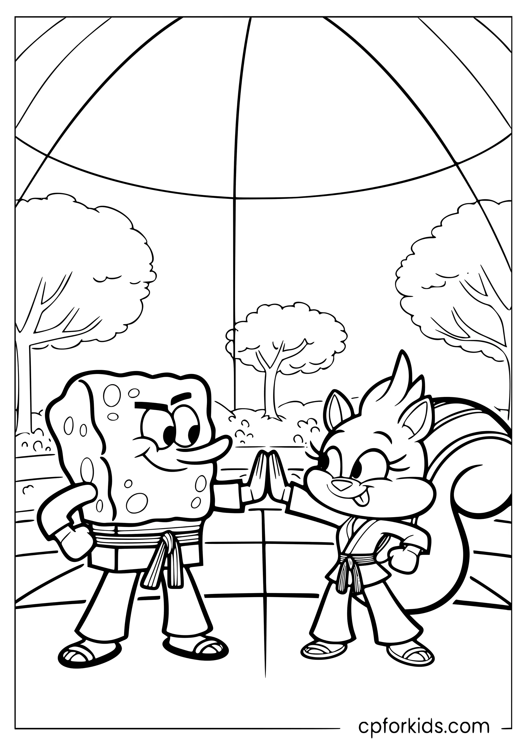 Karate Practice in the Treedome