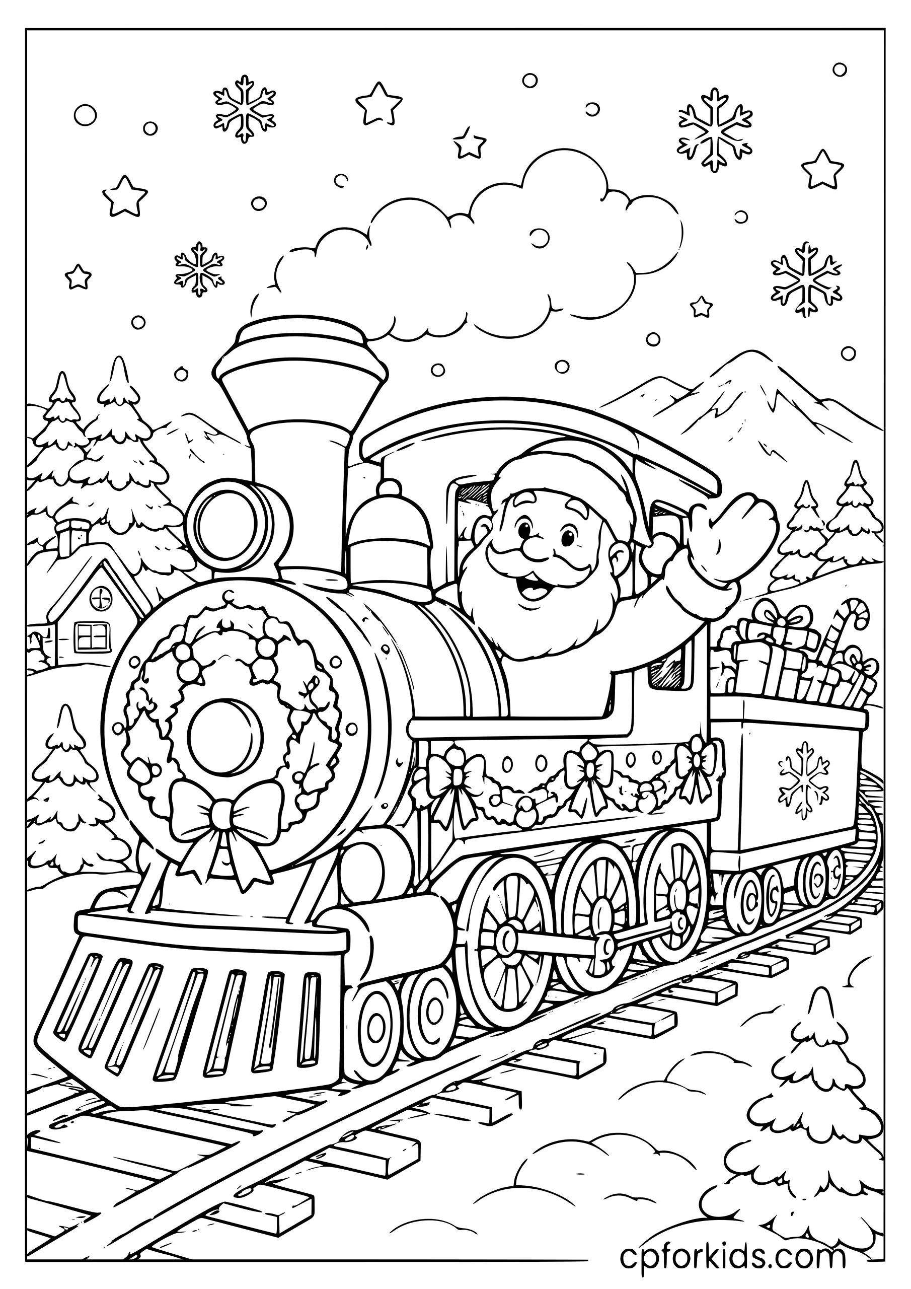 Santa Drives the Train