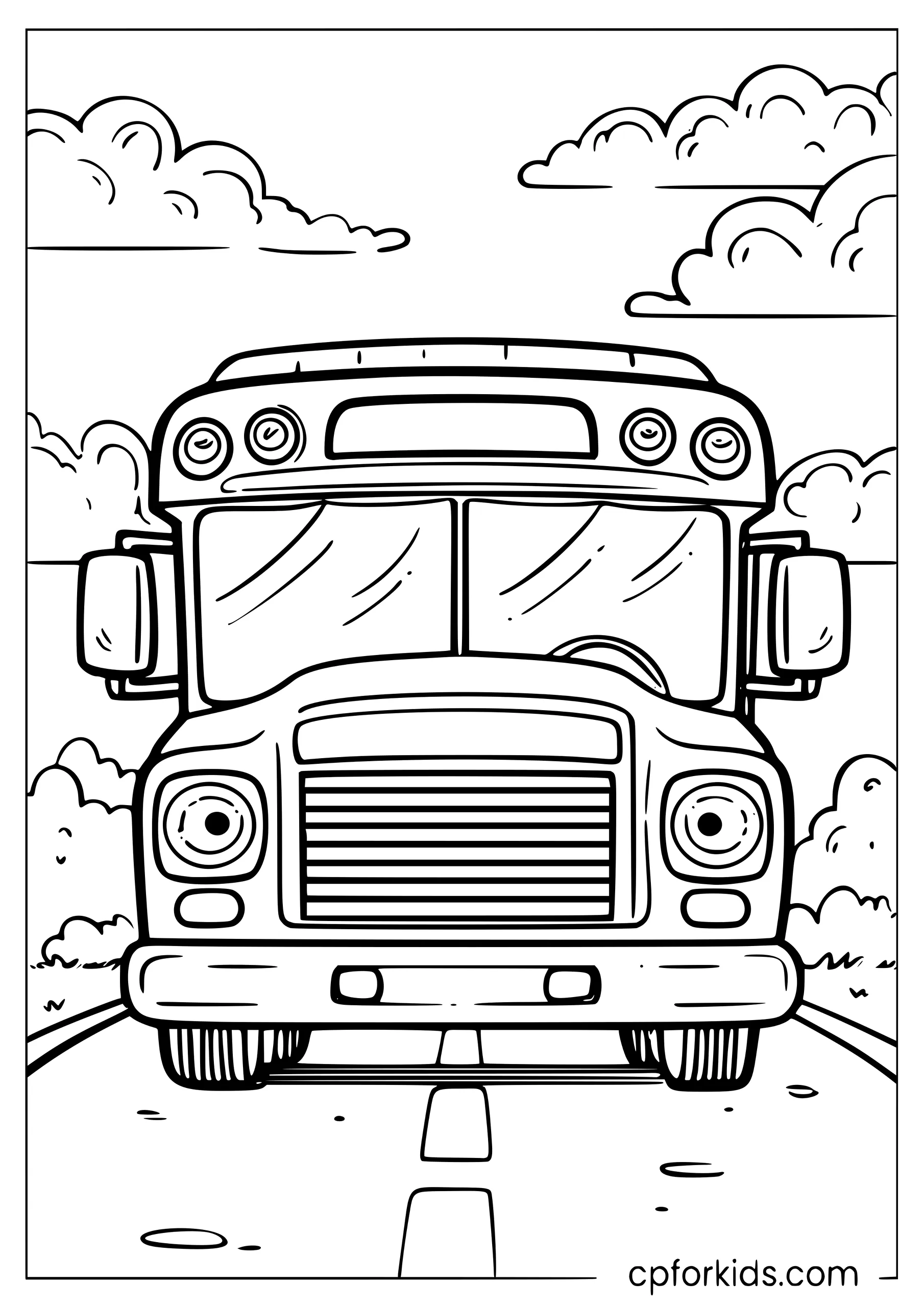 School Bus Front View