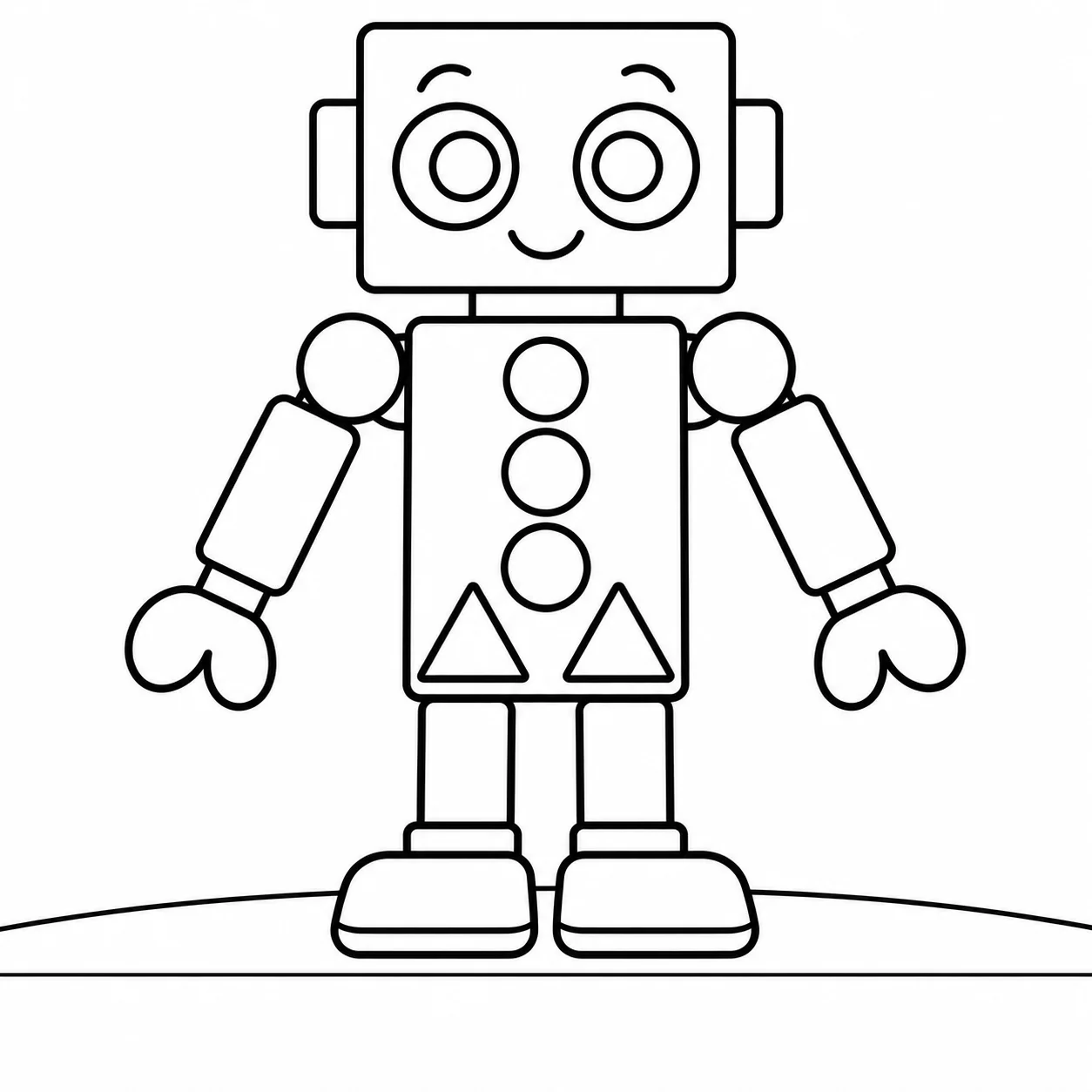 Find & Color the Shape Robot
