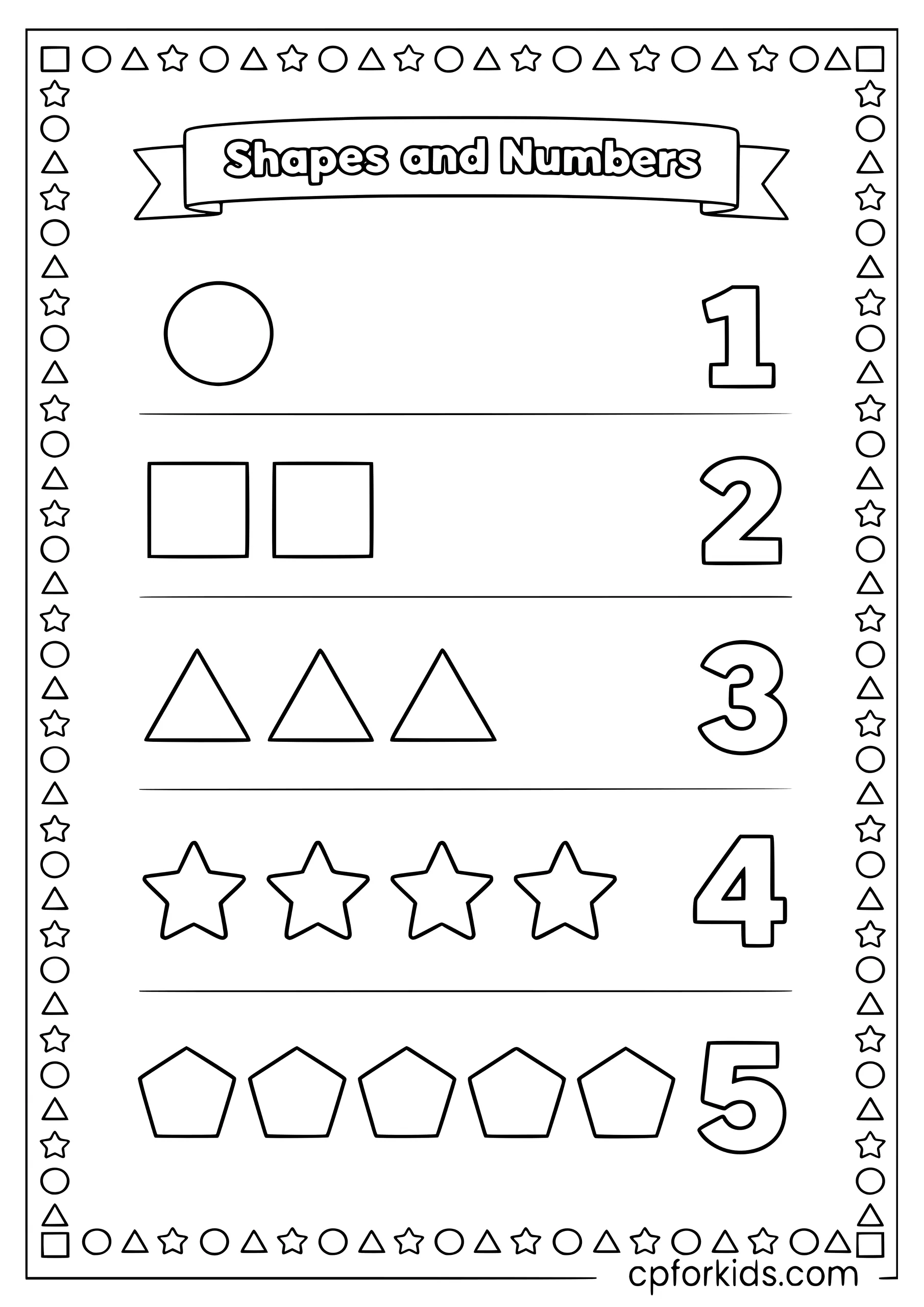 Shapes and Numbers Activity