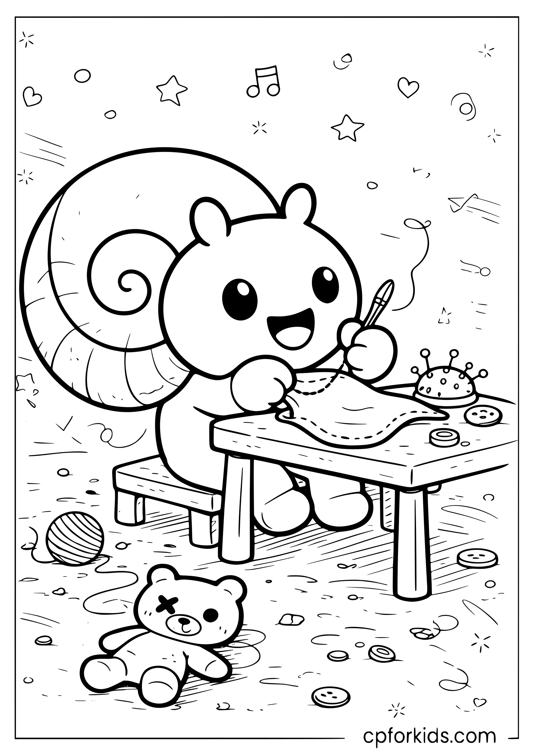 Shelly Learning to Sew