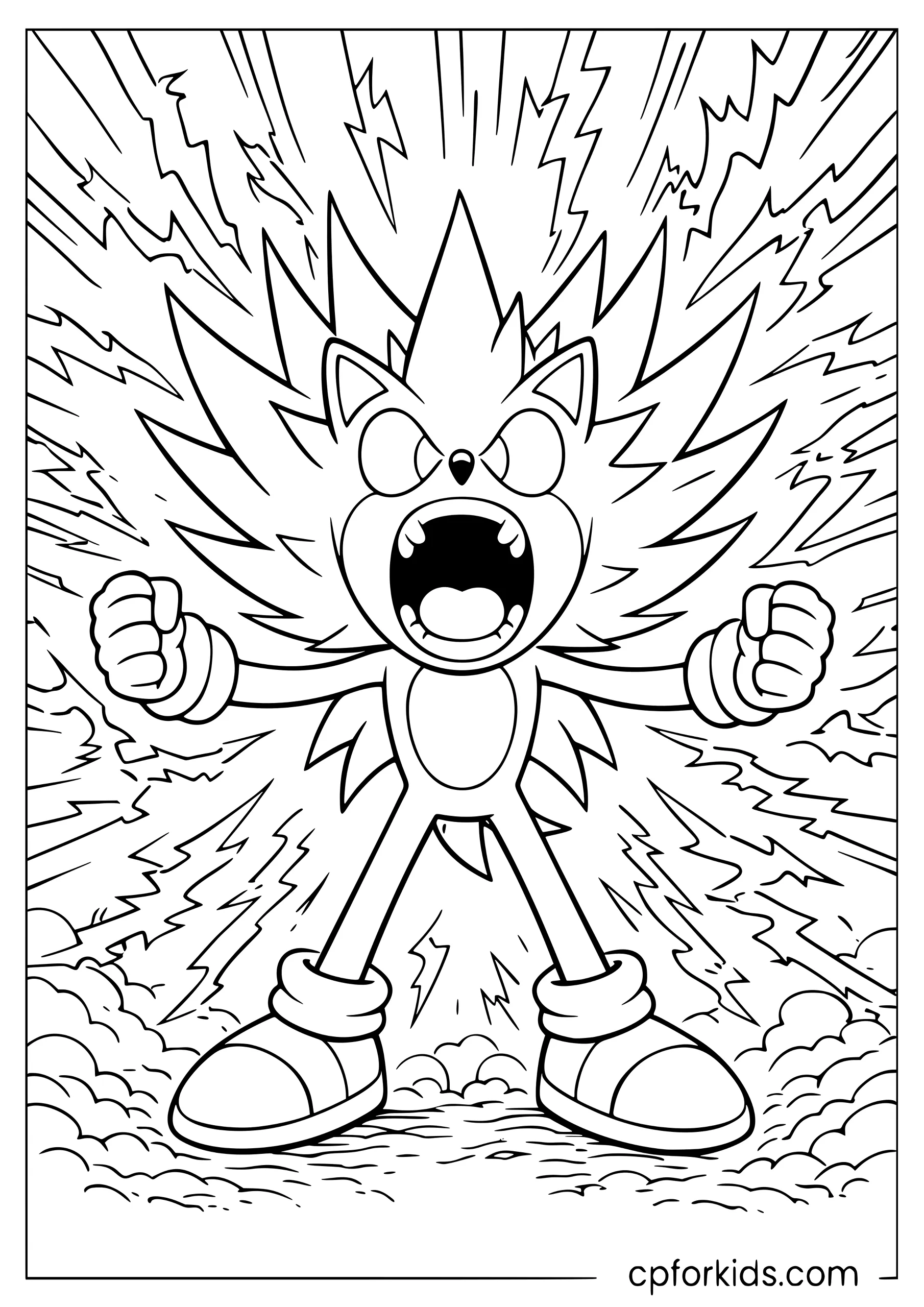 Shin Sonic Screaming with Energy