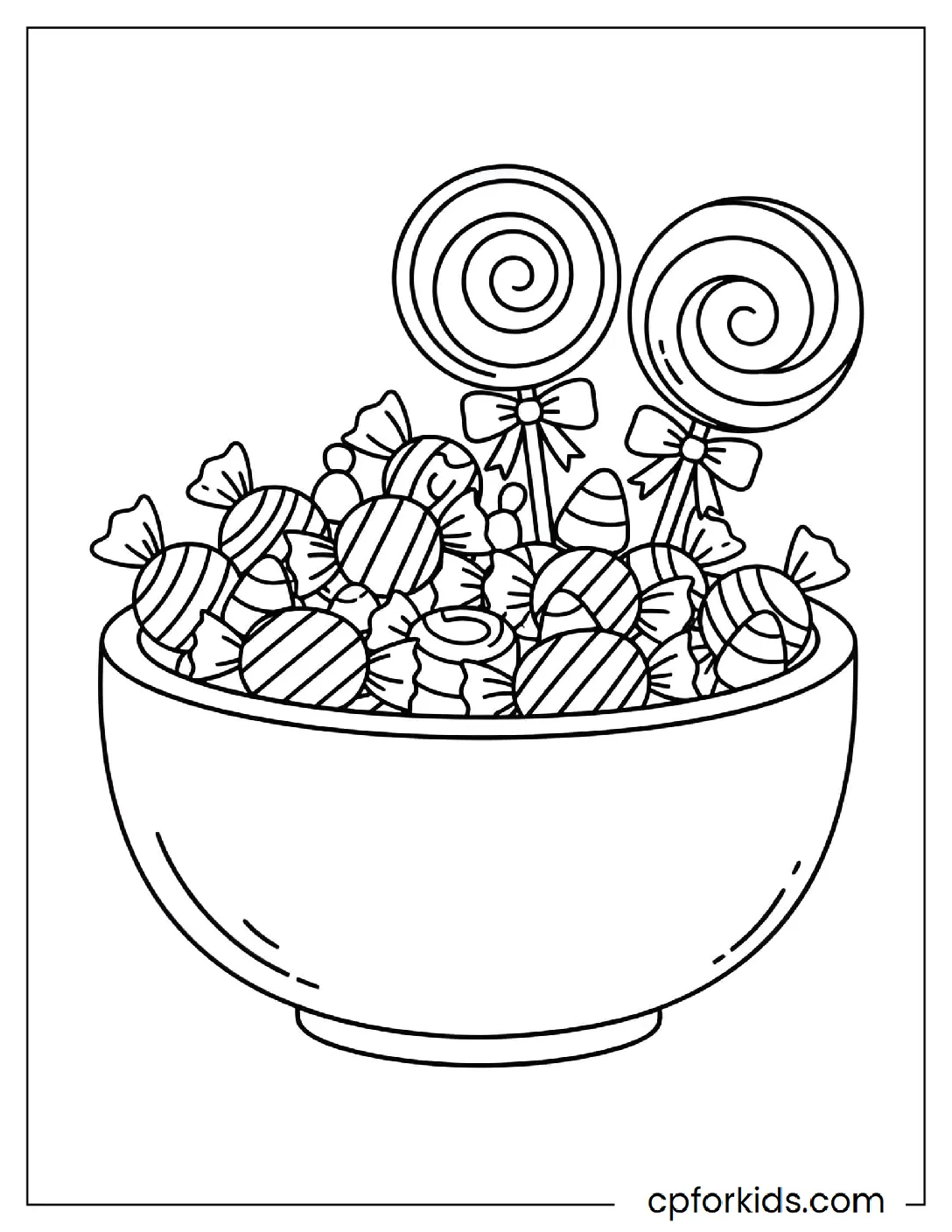 Bowl filled with wrapped candies