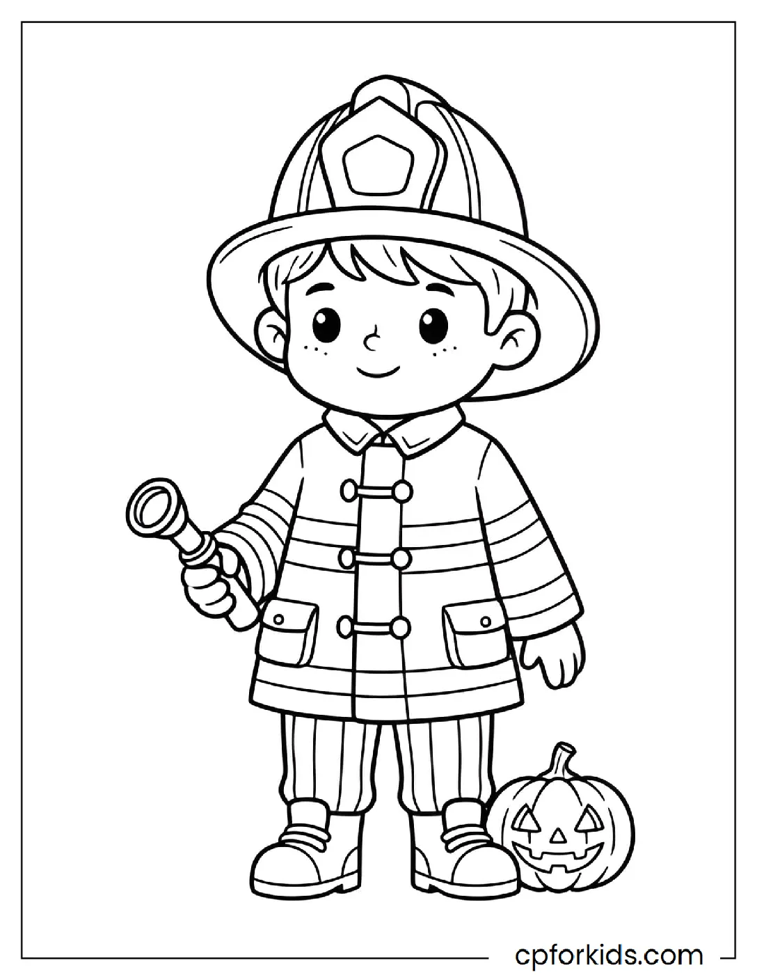 Boy dressed as a construction worker