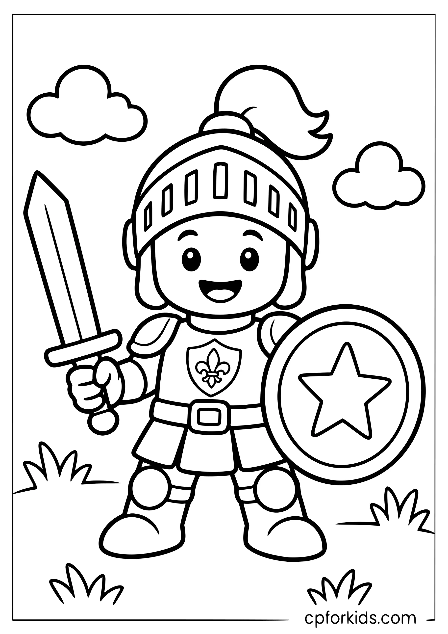 Knight with Shield and Sword