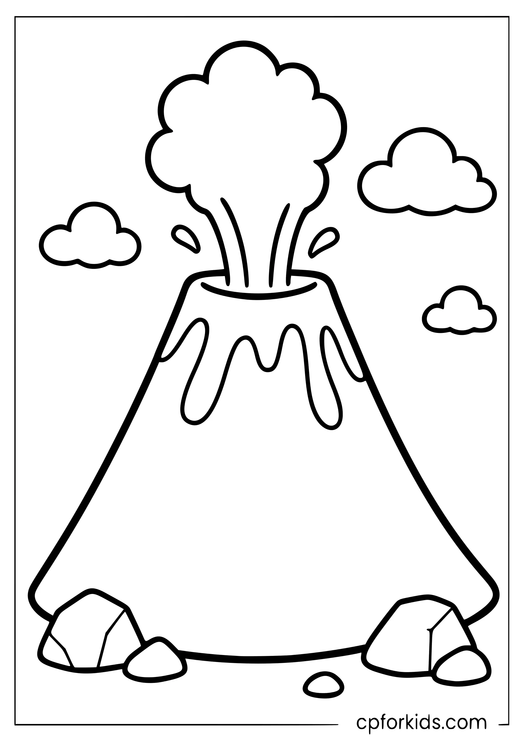 Easy Volcano for Toddlers