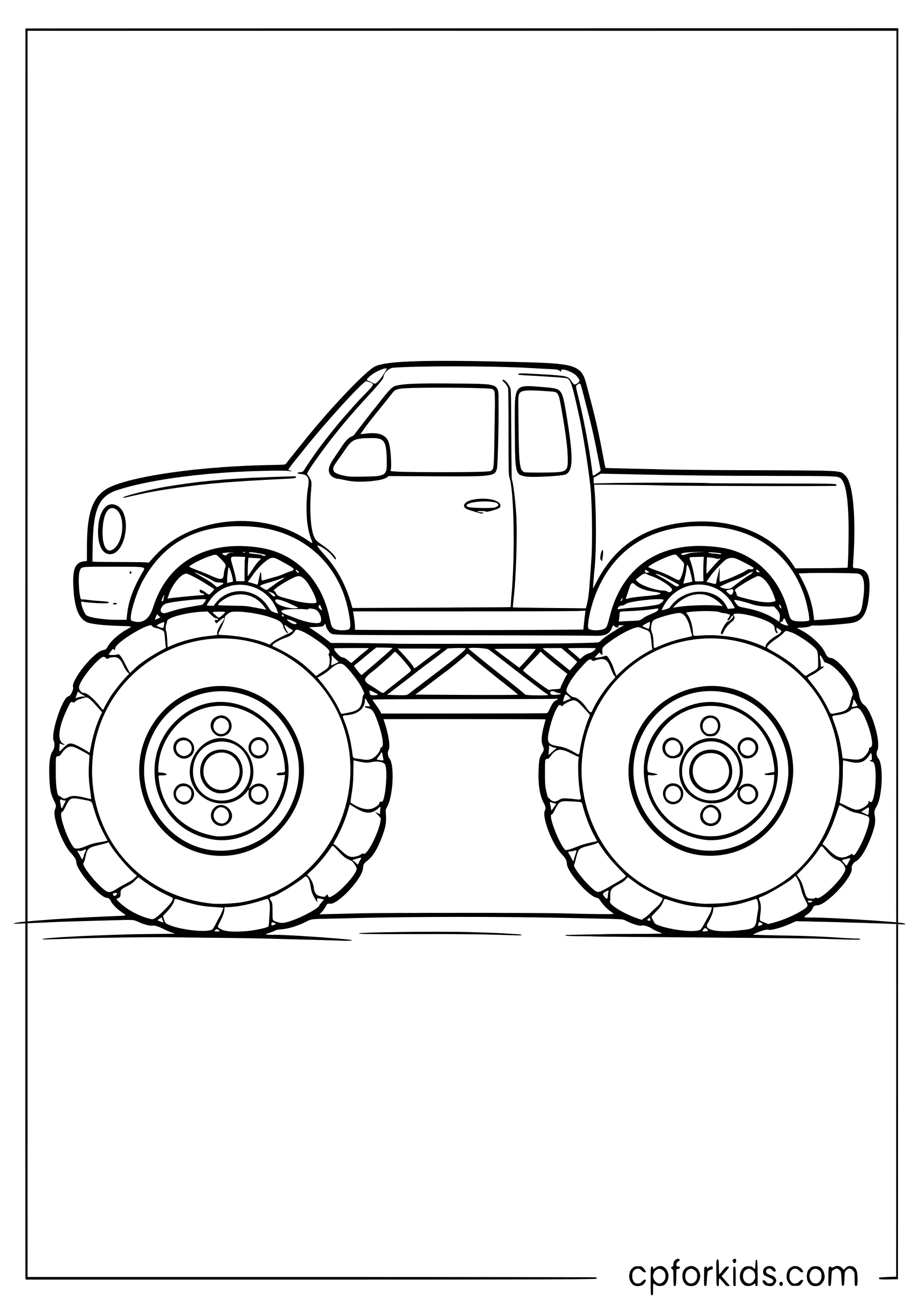 Simple Side-View Monster Truck