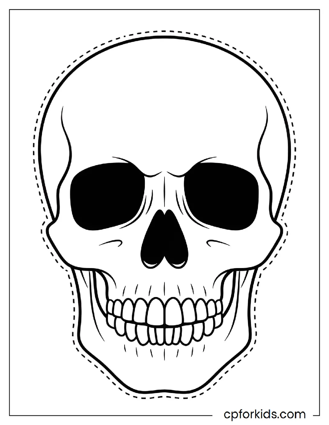 Simple skull face mask template
