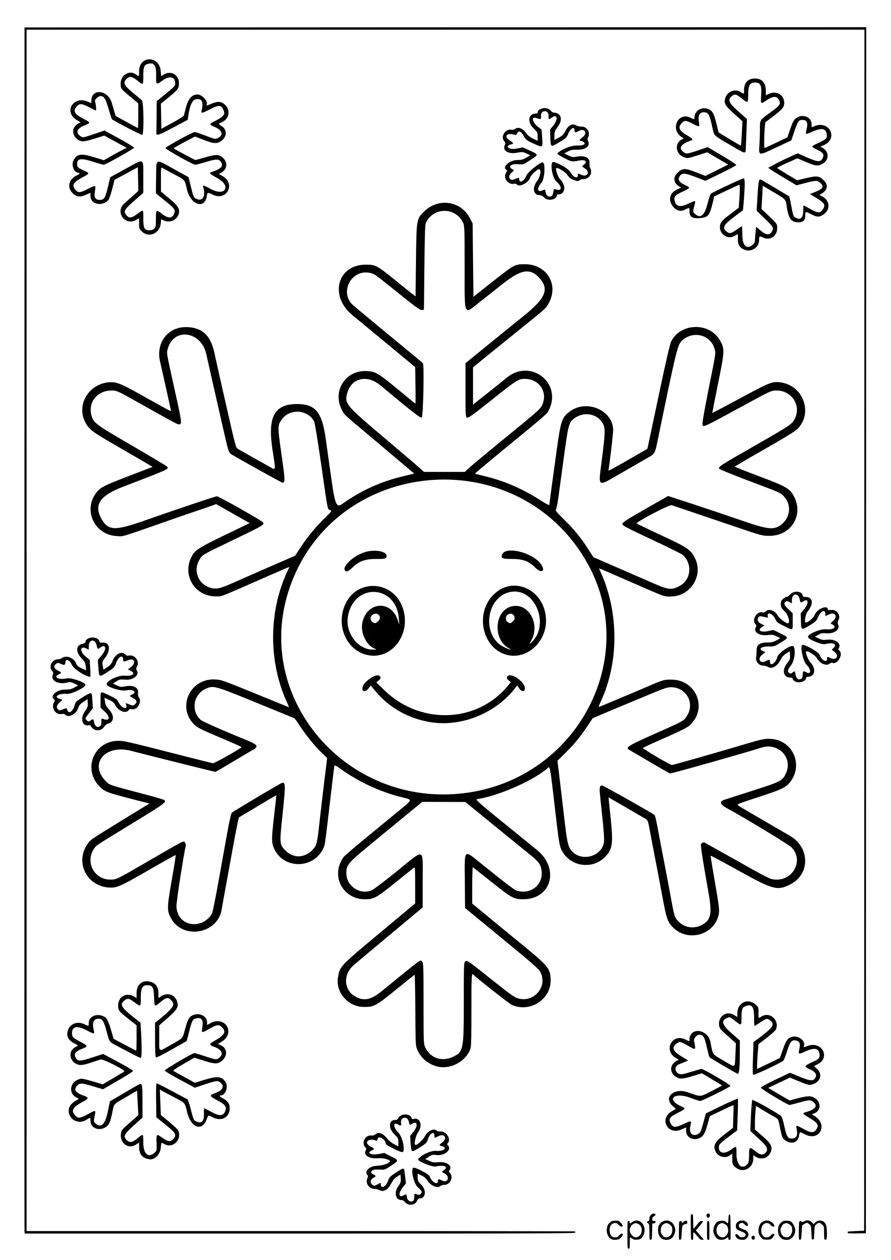 Smiling Snowflake for Toddlers
