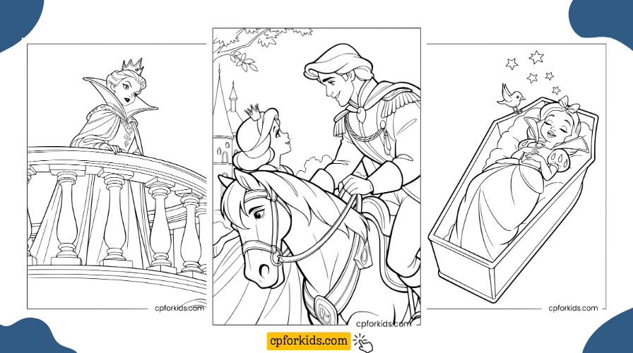 Printable Coloring Pages for Snow White