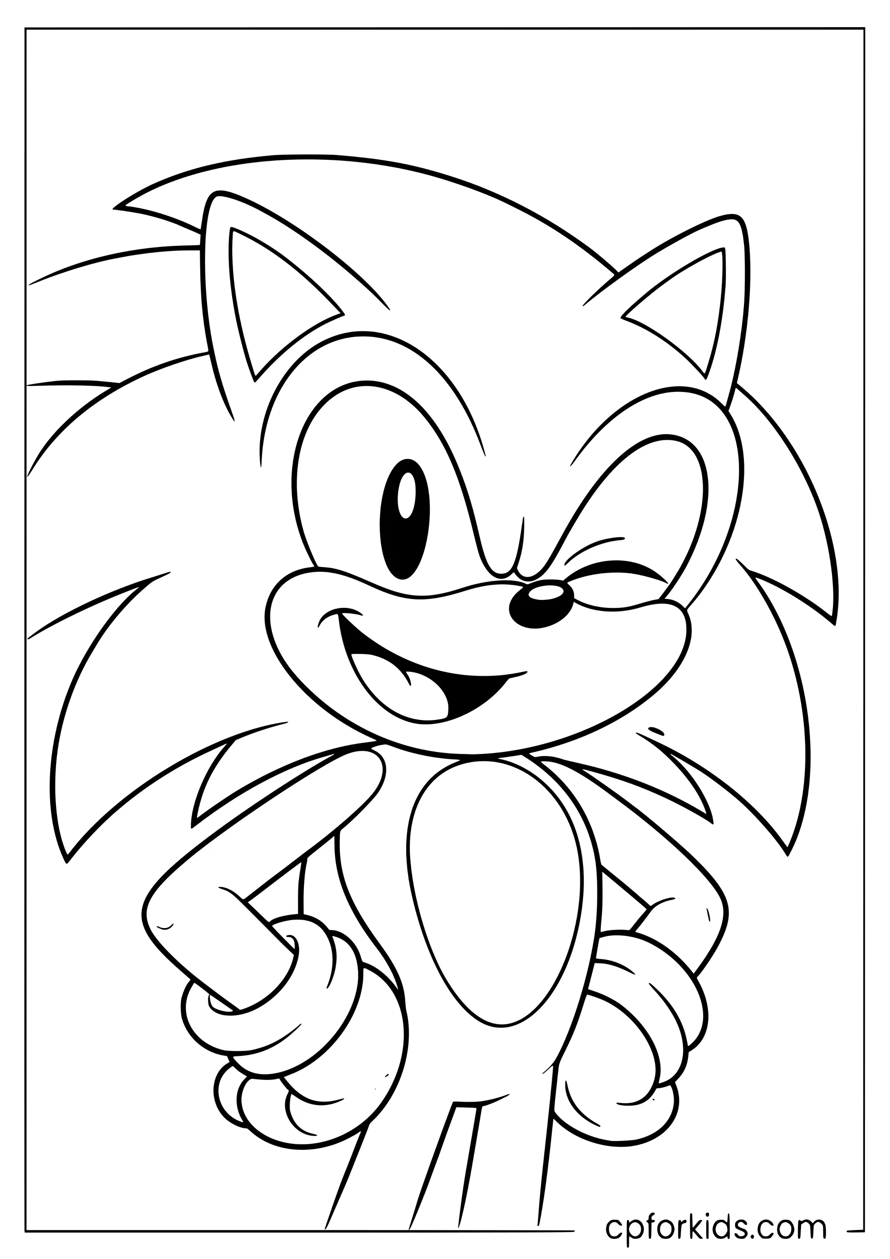 Sonic Close-Up Winking Portrait