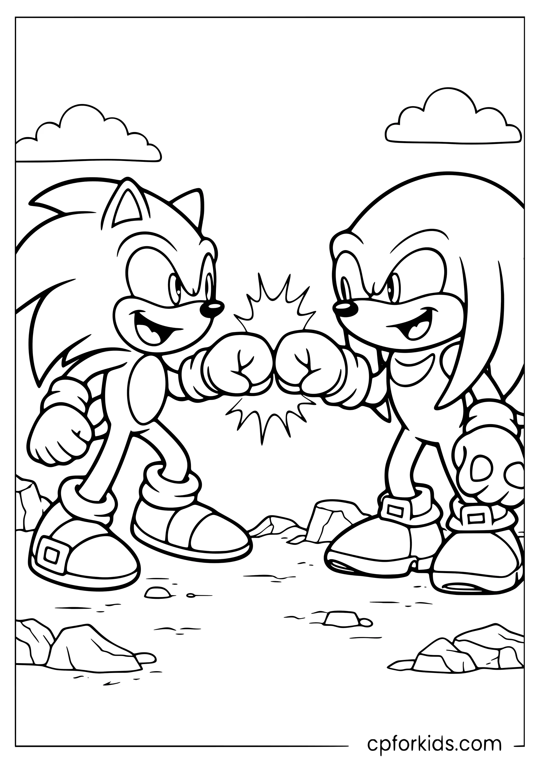 Sonic and Knuckles Fist Bump
