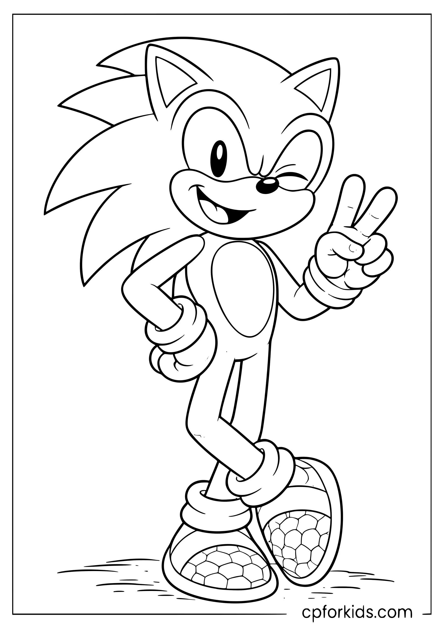 Sonic's Casual Peace Sign