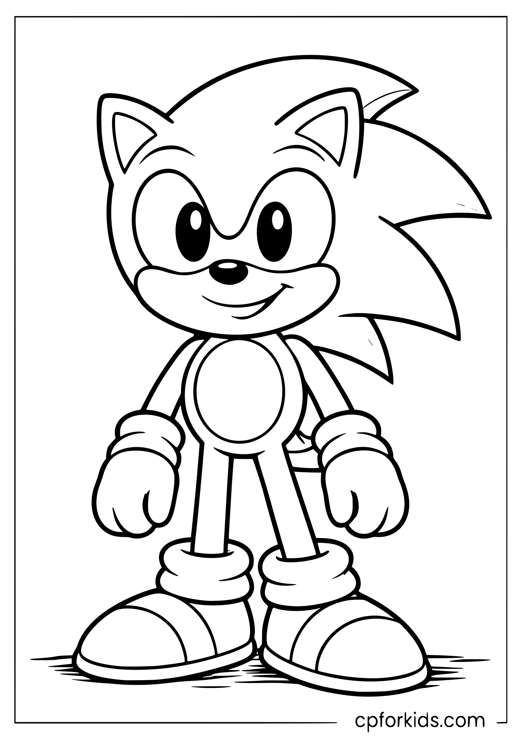 Simple Standing Sonic for Kids