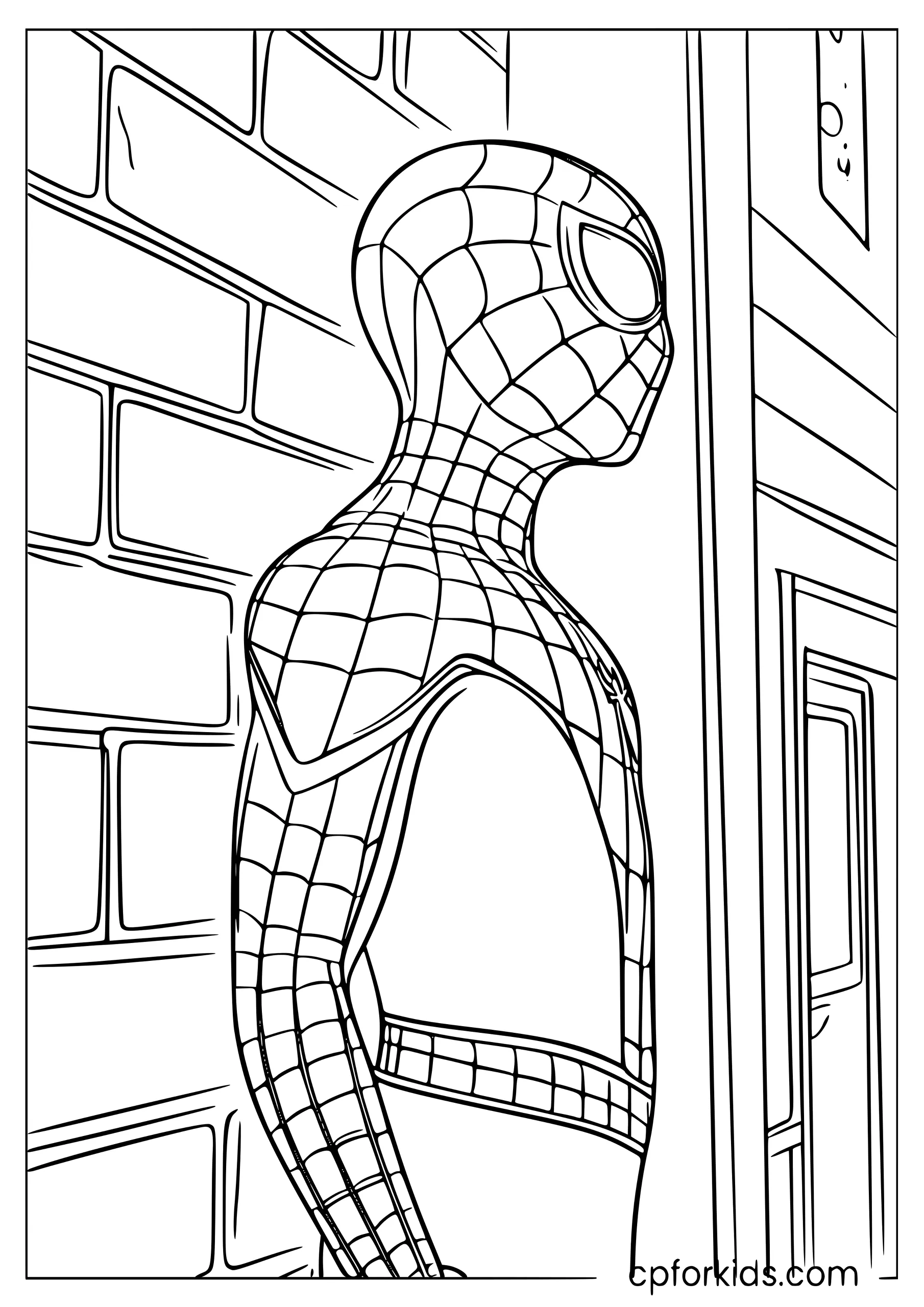 Spiderman Climbing a Wall