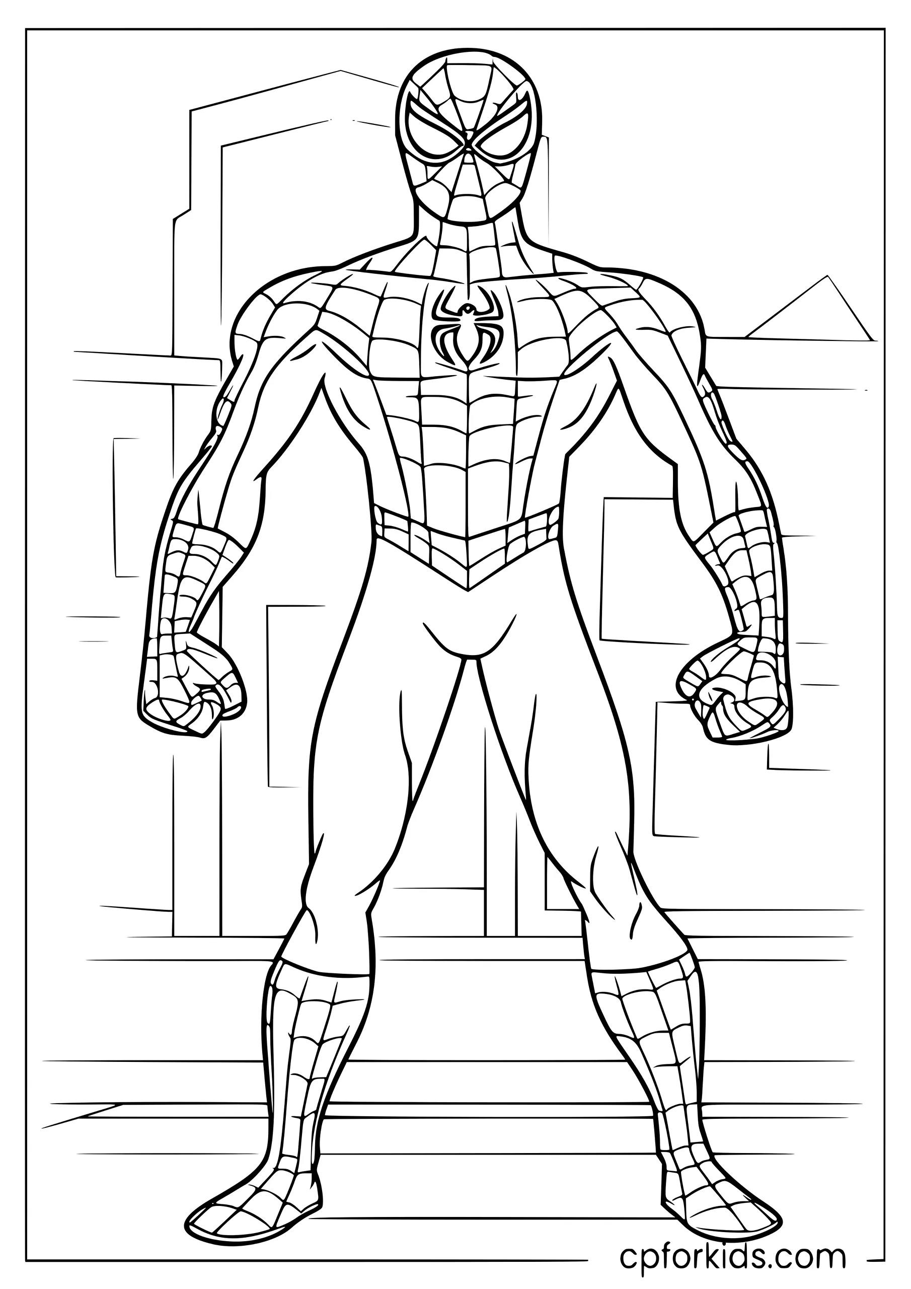 Spiderman Hero Stance