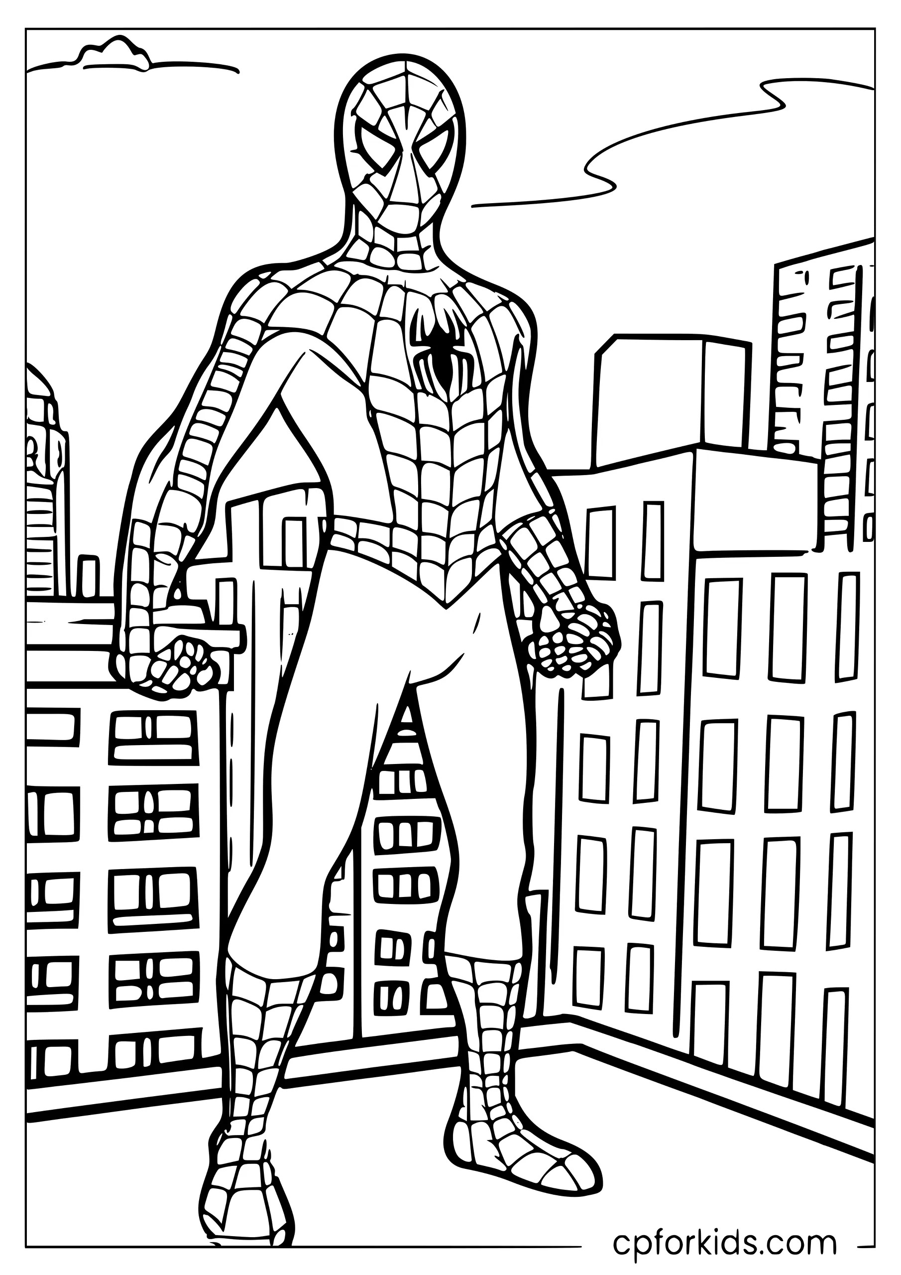 Spiderman on a Night City Rooftop