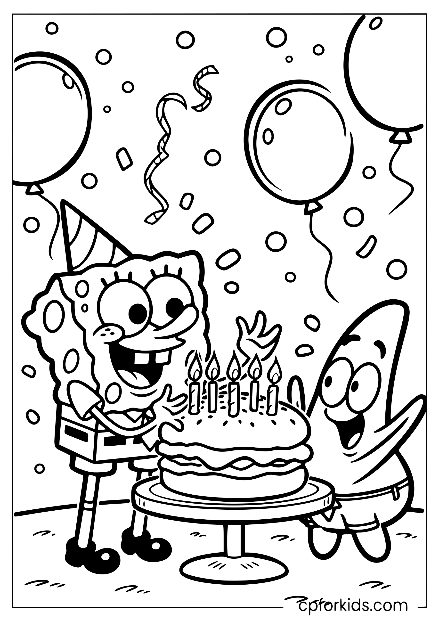 SpongeBob's Krabby Patty Birthday Cake