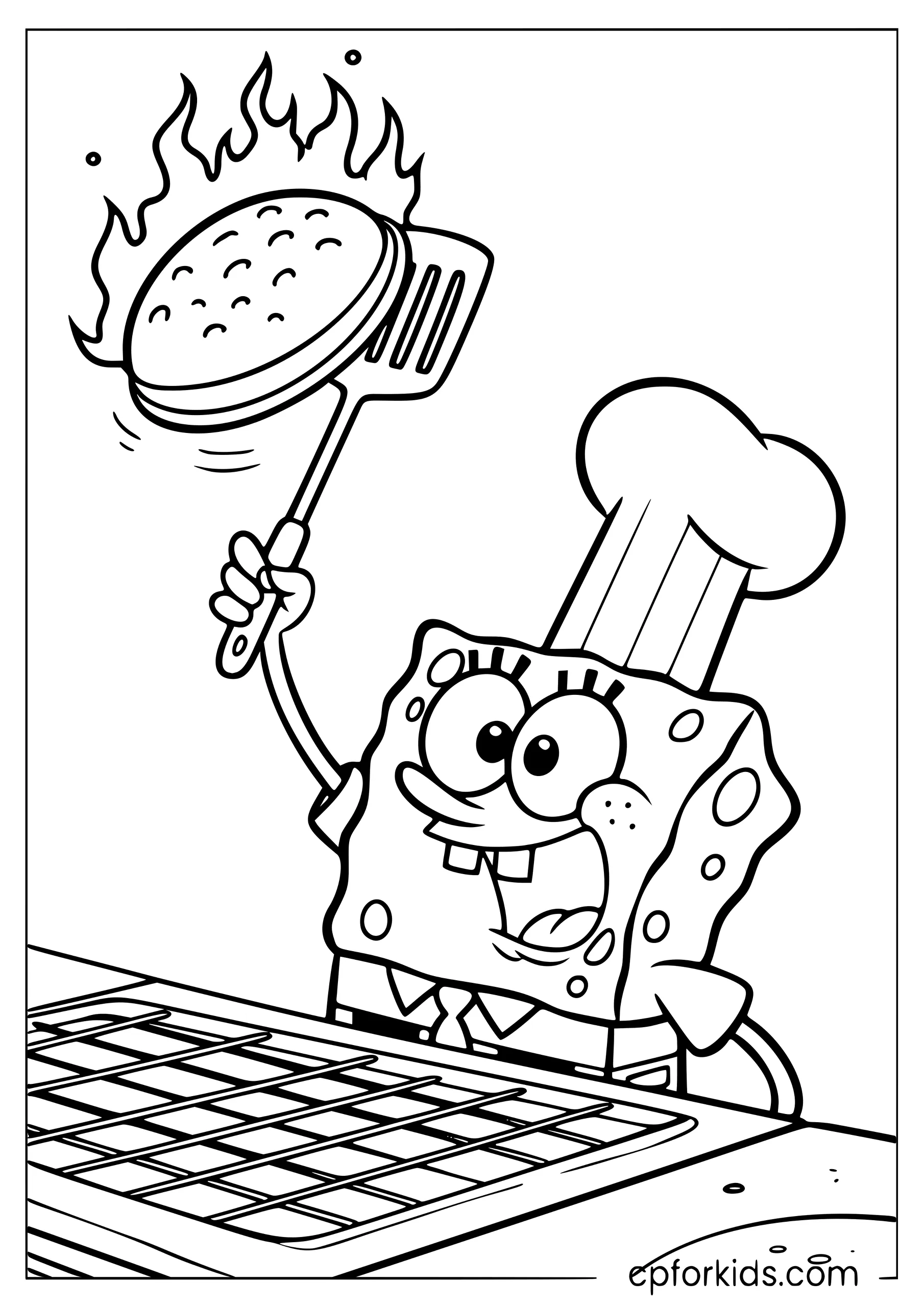 SpongeBob Flipping the Krabby Patty