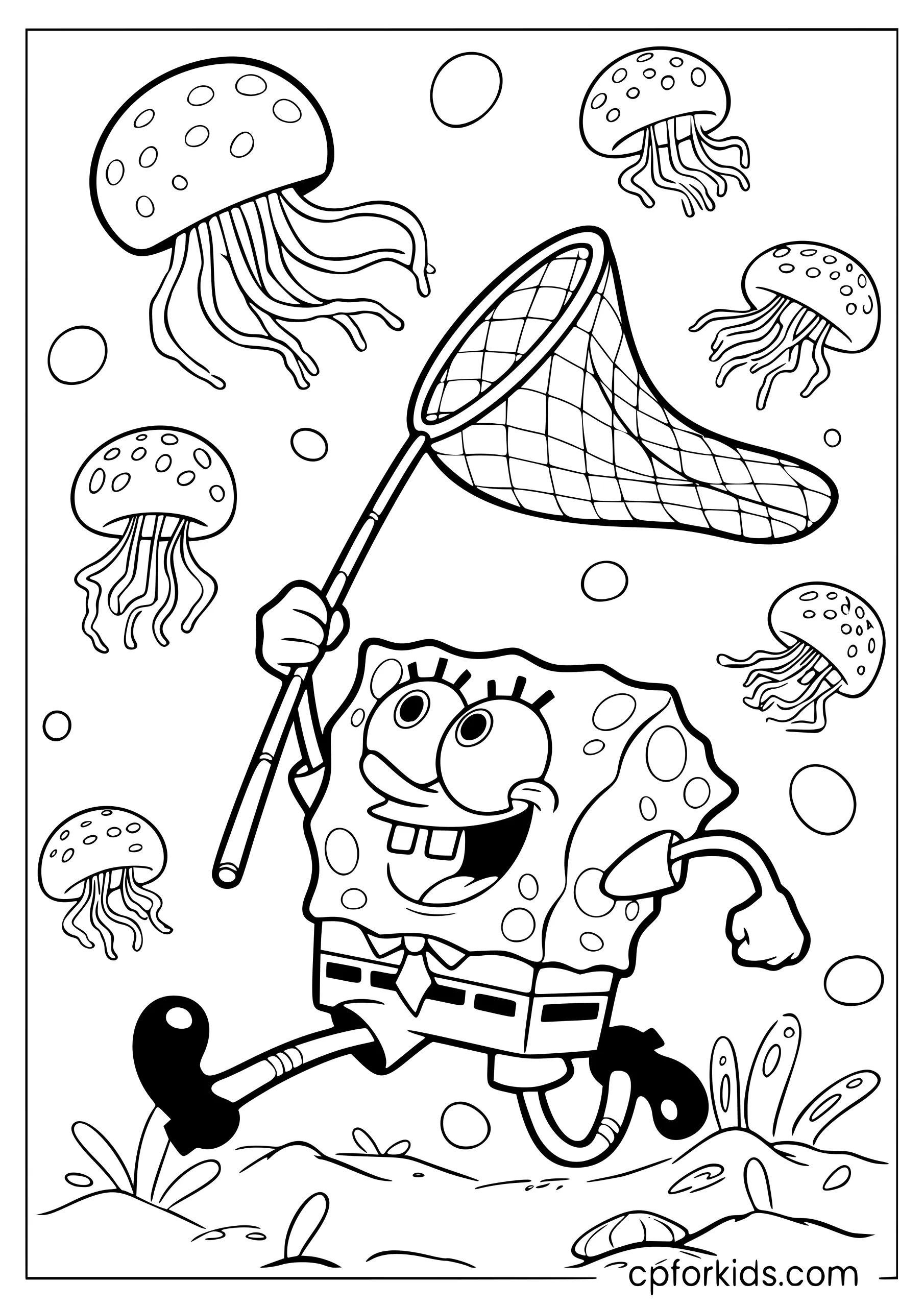 SpongeBob Jellyfishing in the Fields