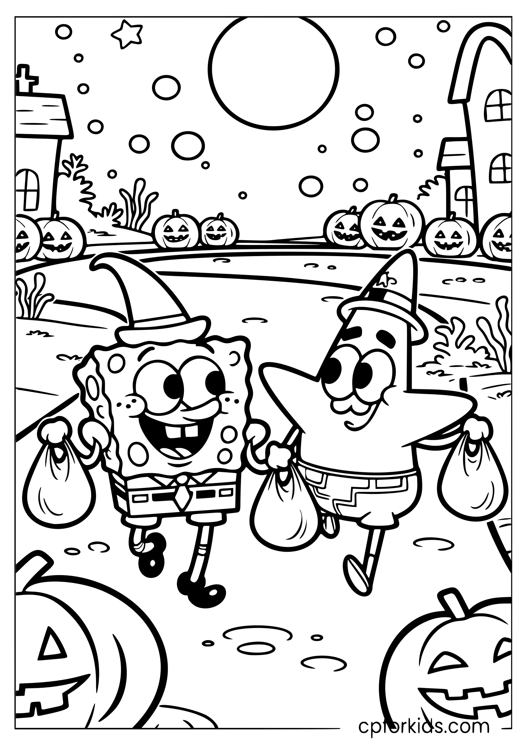 SpongeBob and Patrick Trick-or-Treating