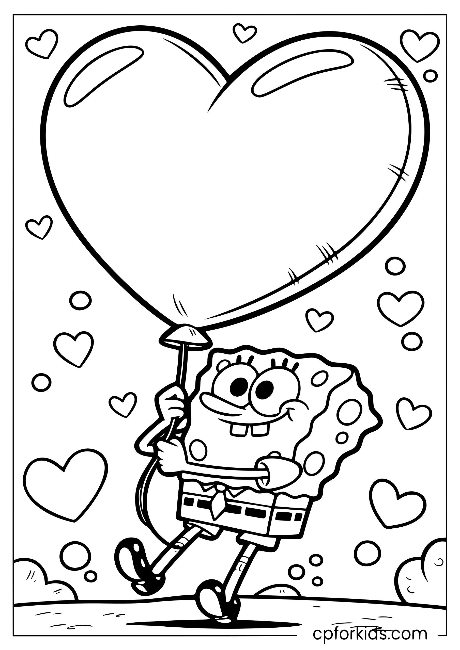 SpongeBob's Valentine's Heart Balloon
