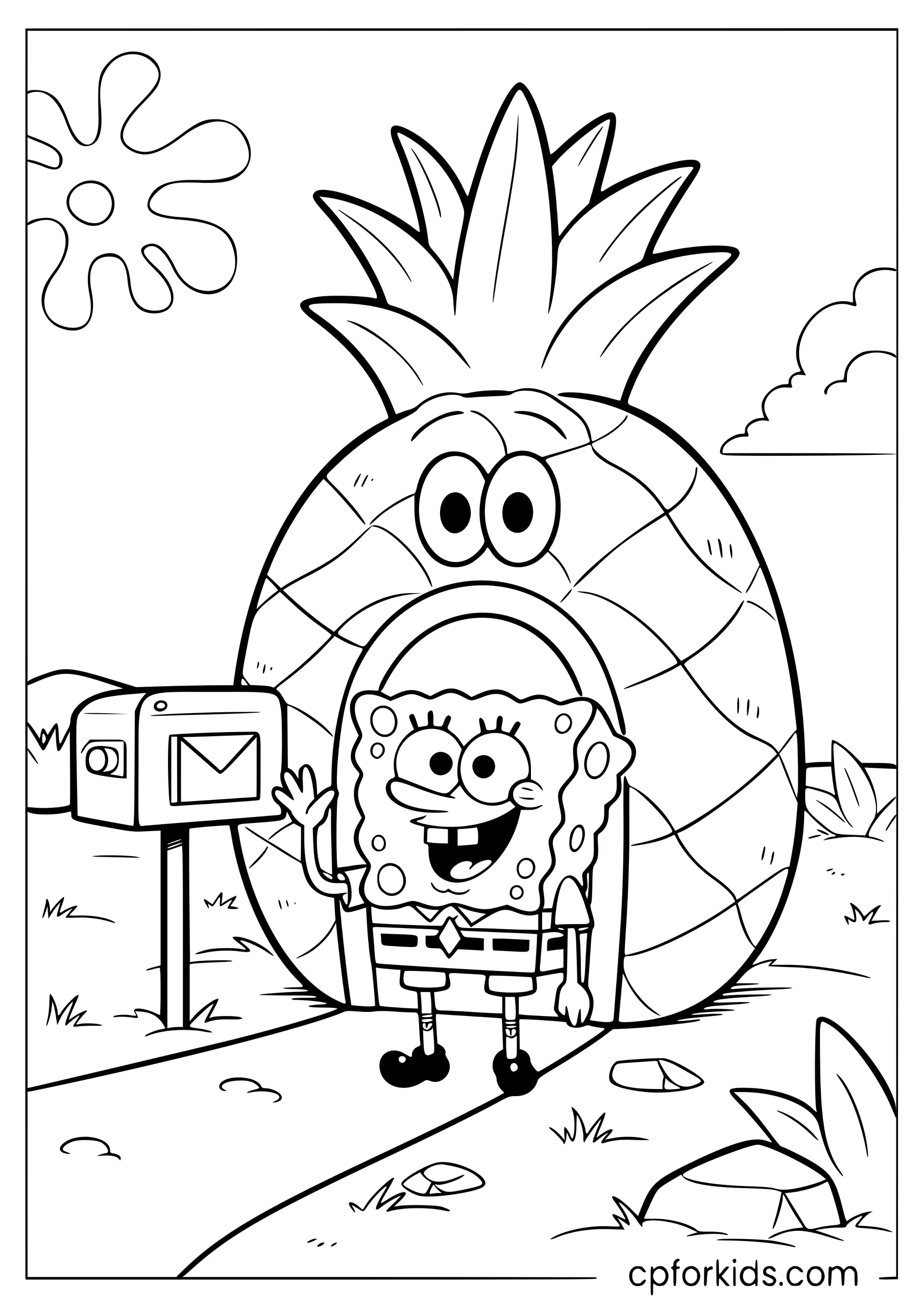 SpongeBob Outside His Pineapple House